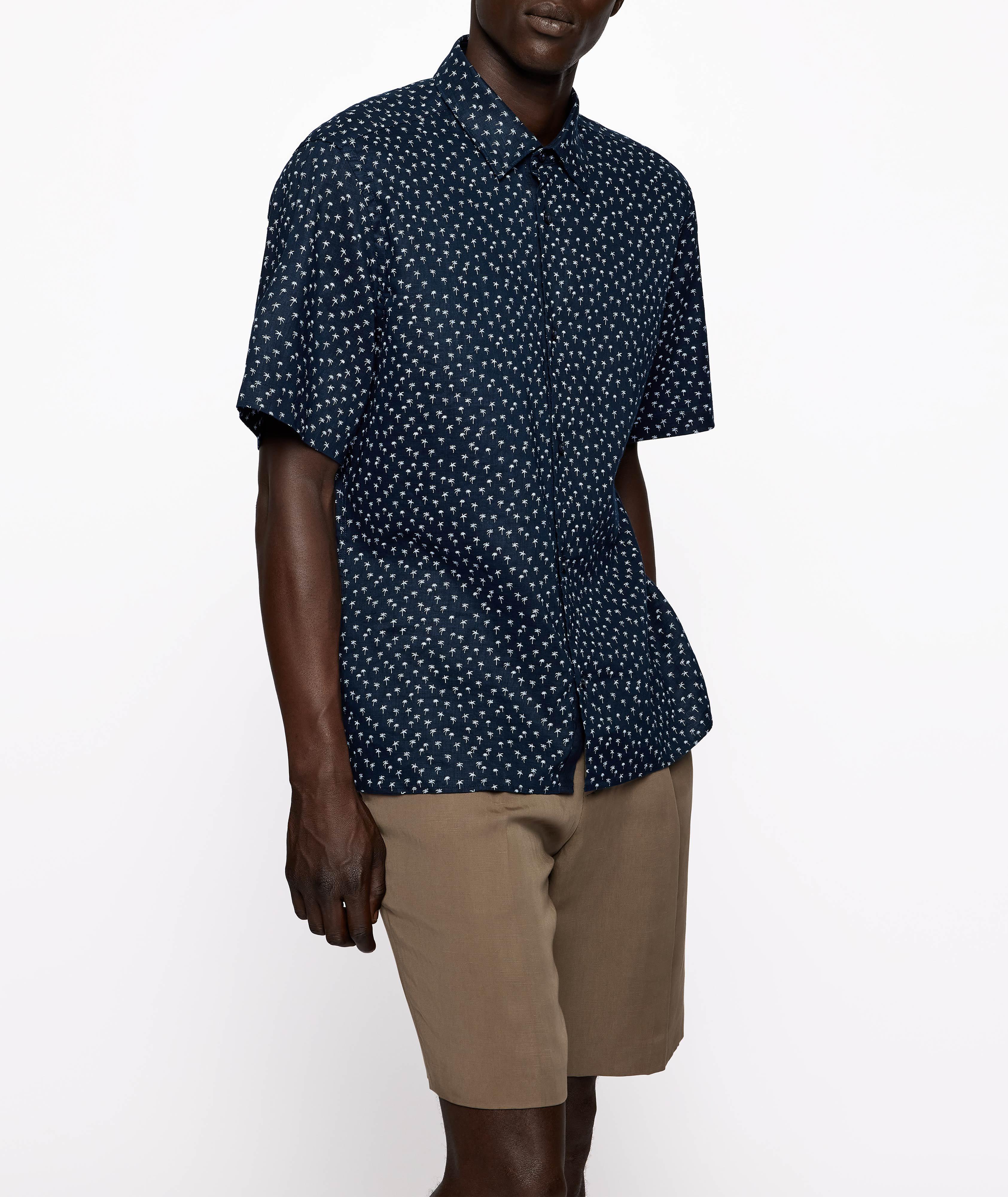 Printed Linen Short Sleeve Shirt image 1