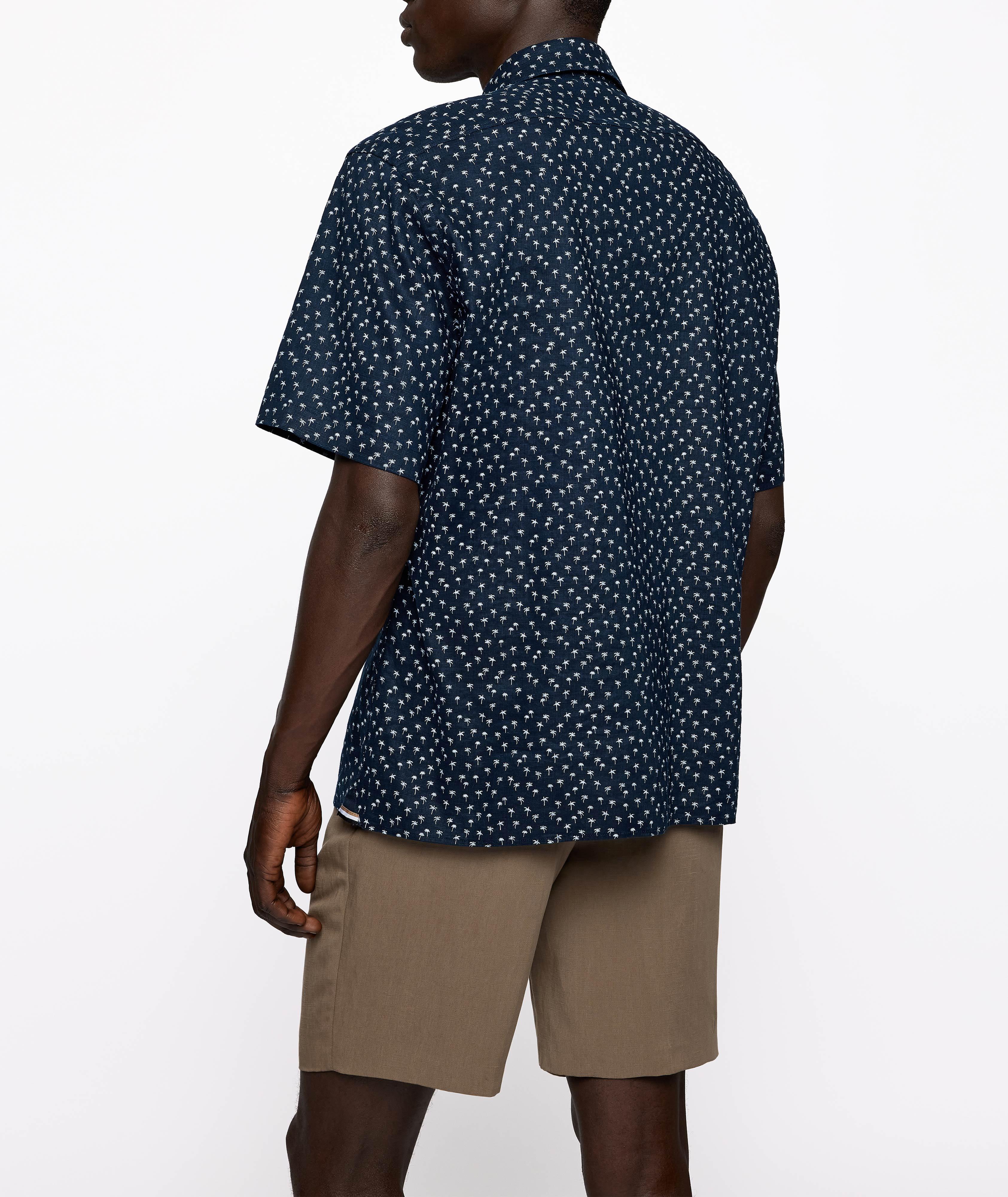 Printed Linen Short Sleeve Shirt image 2