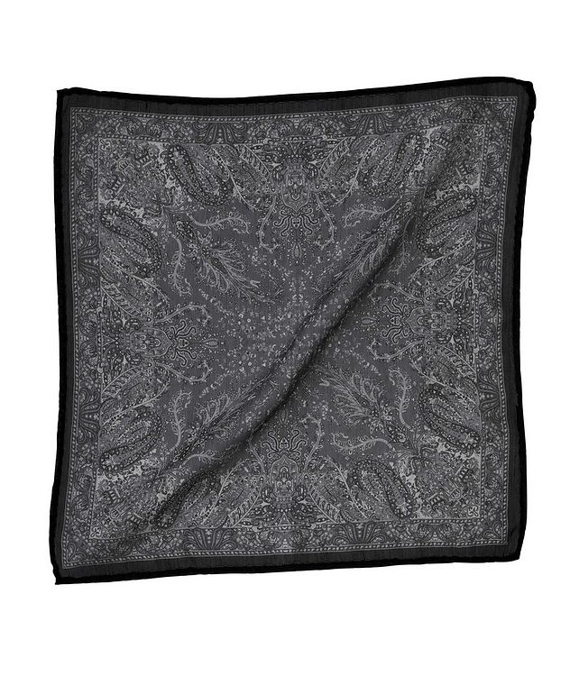 Paisley Silk-Wool Pocket Square picture 1