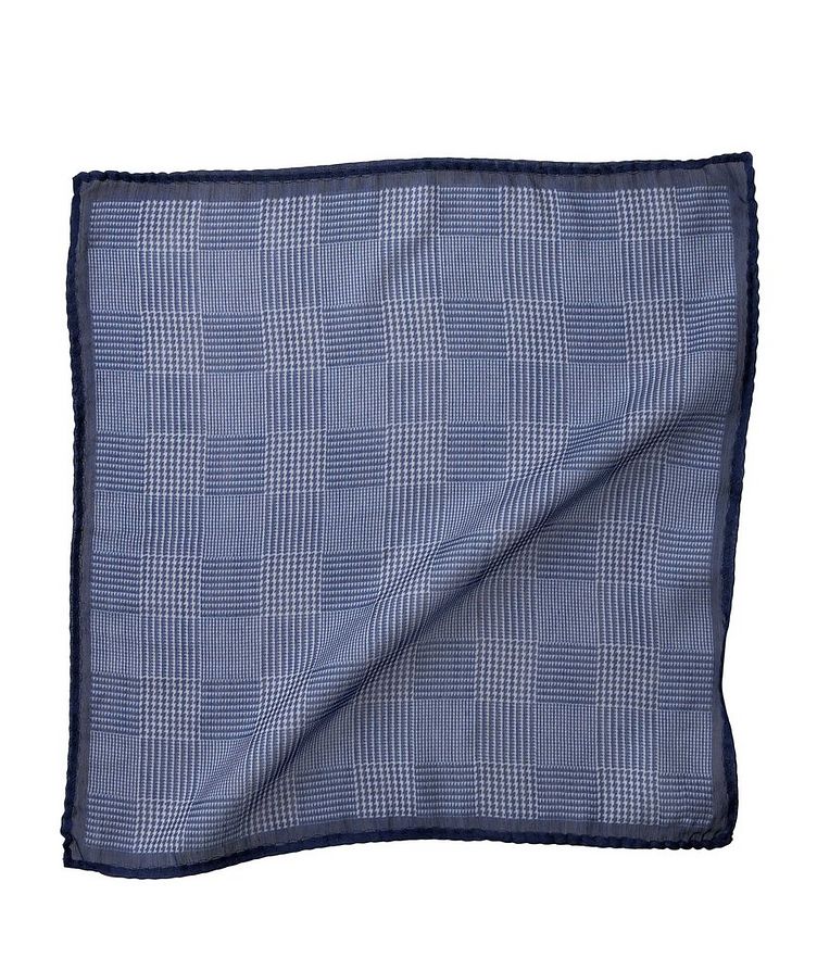 Glen Check Silk-Wool Pocket Square image 0
