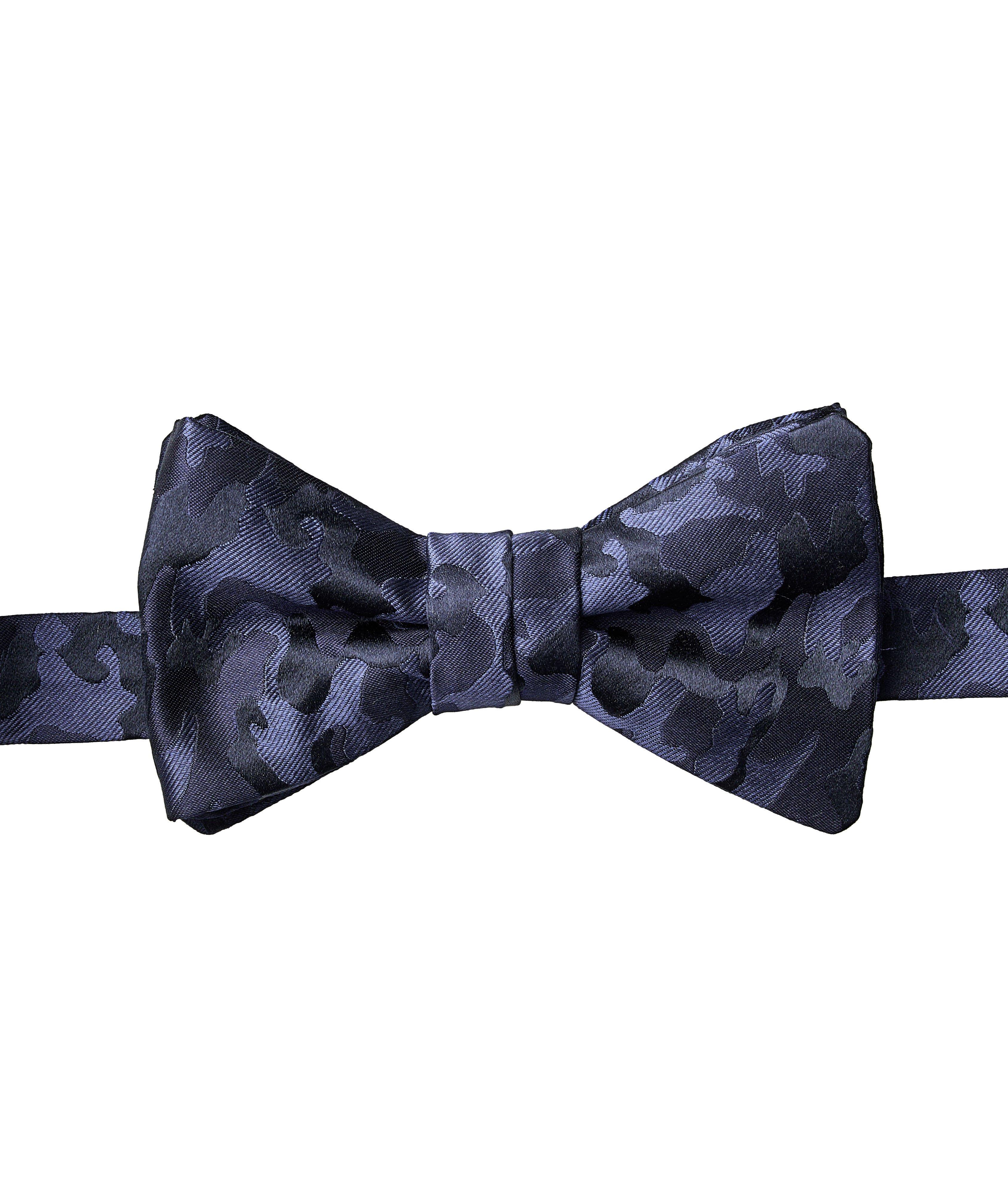 Camouflage Jacquard Silk Bow Tie image 0