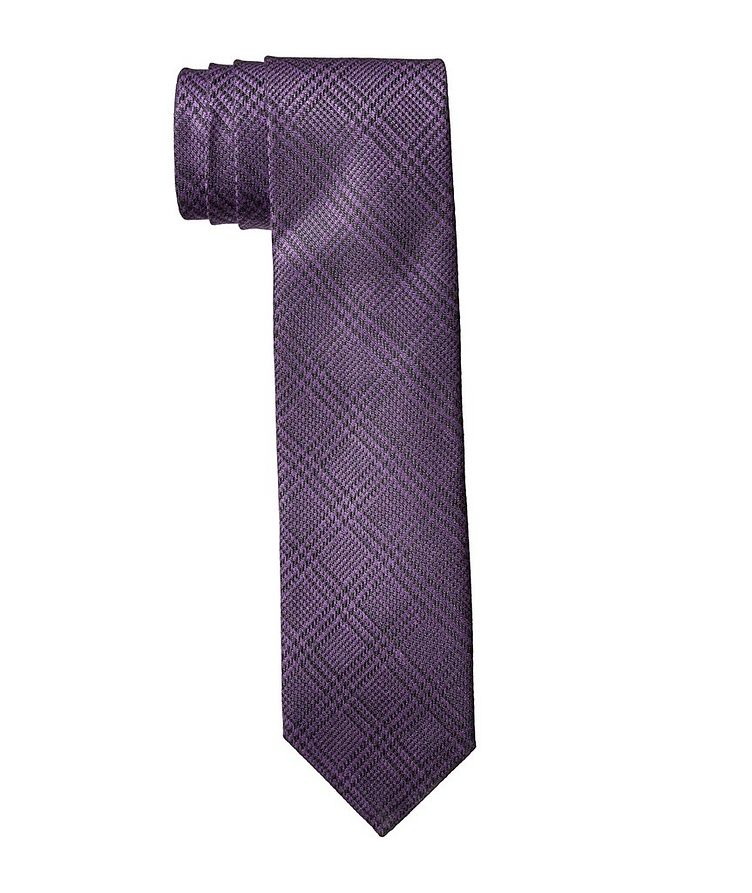 Cravate en jacquard de soie à carreaux prince-de-Galles image 0