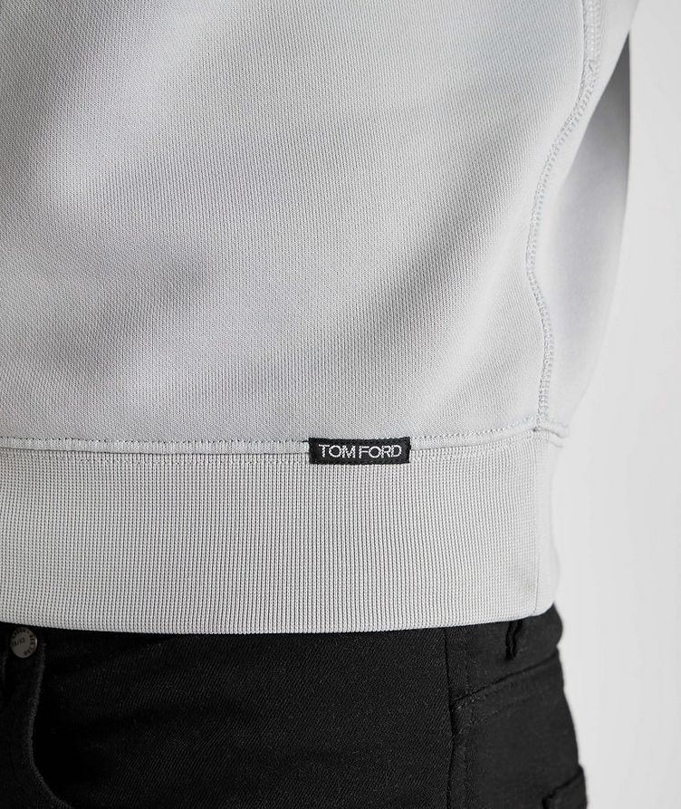 Long-Sleeve Half-Zip Cotton-Blend Polo image 4