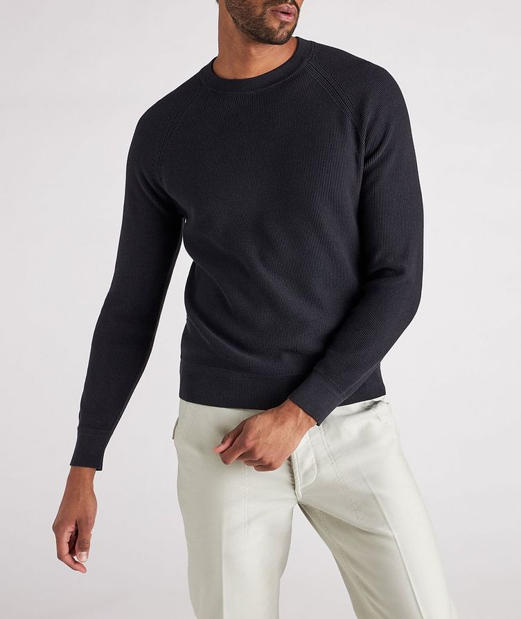 Silk & Cotton Piqué Sweater image 2