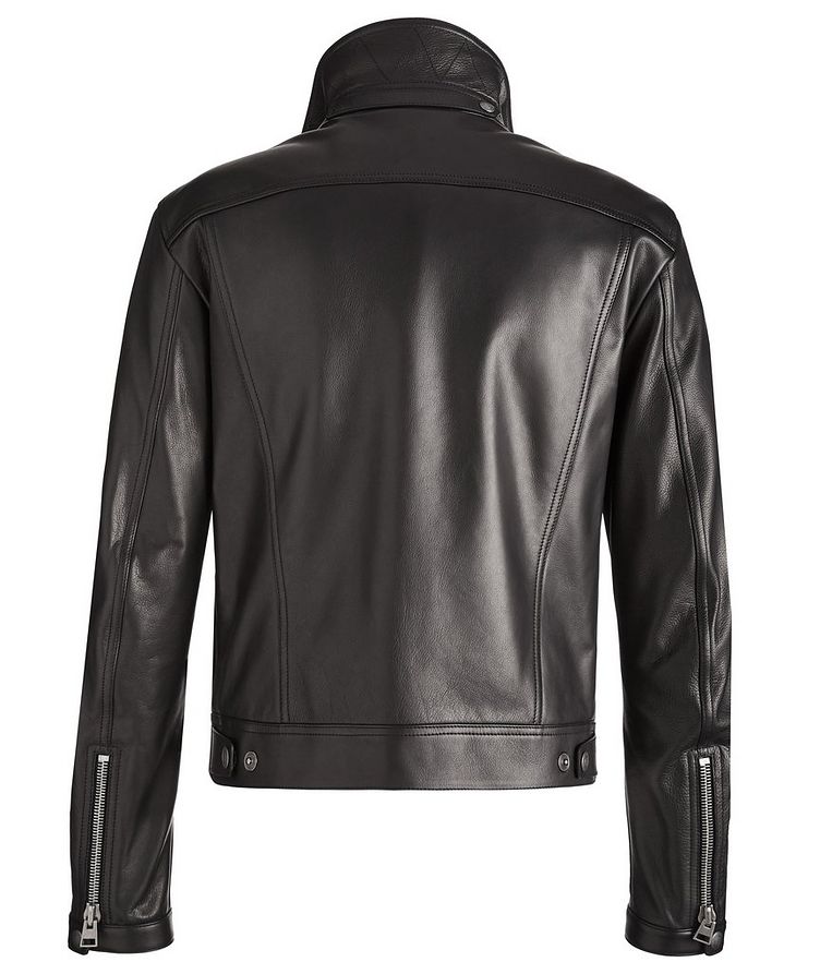 Zip Pocket Leather Blouson Jacket image 1