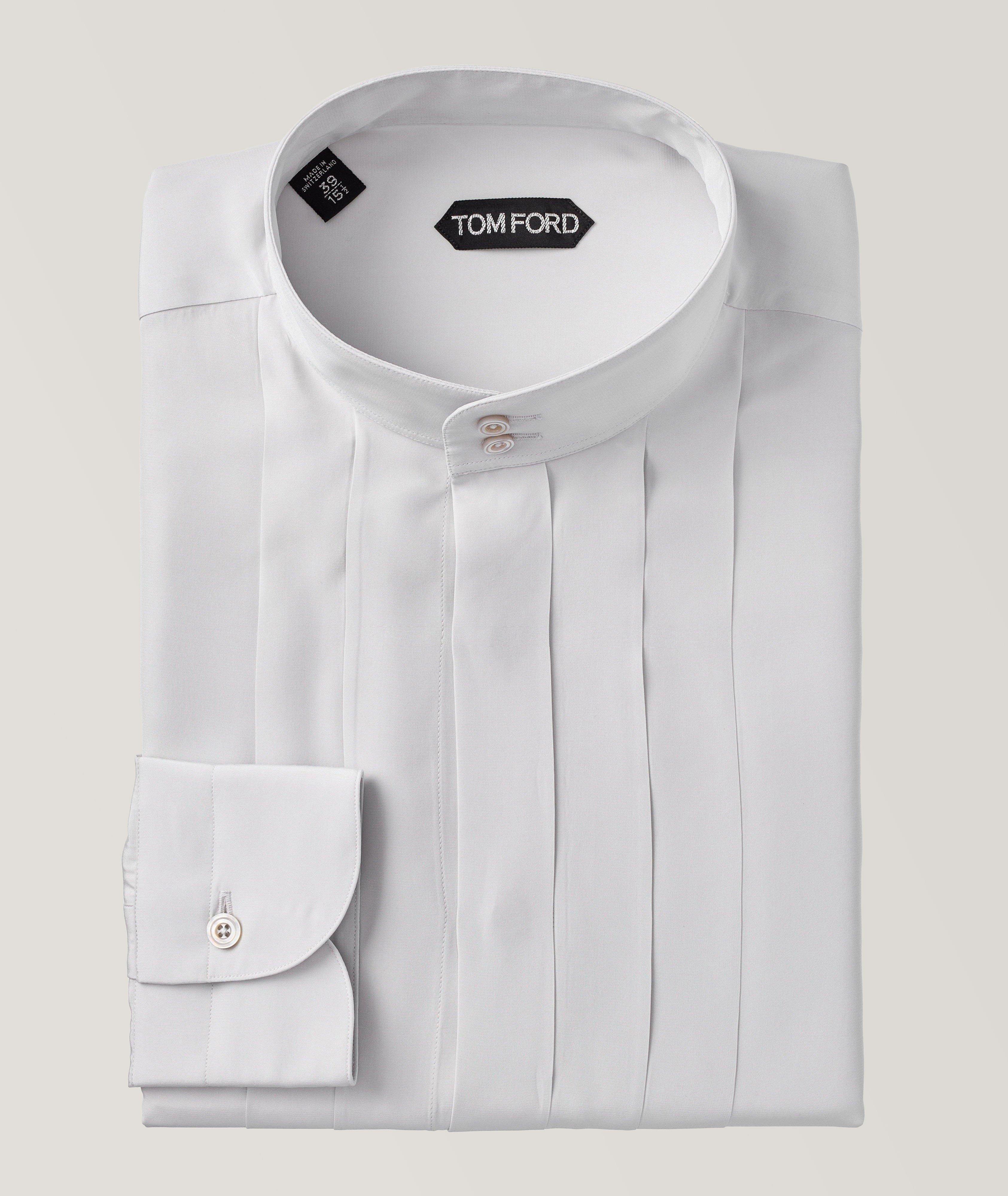 Long-Sleeve Silk Blend Dress Shirt image 0