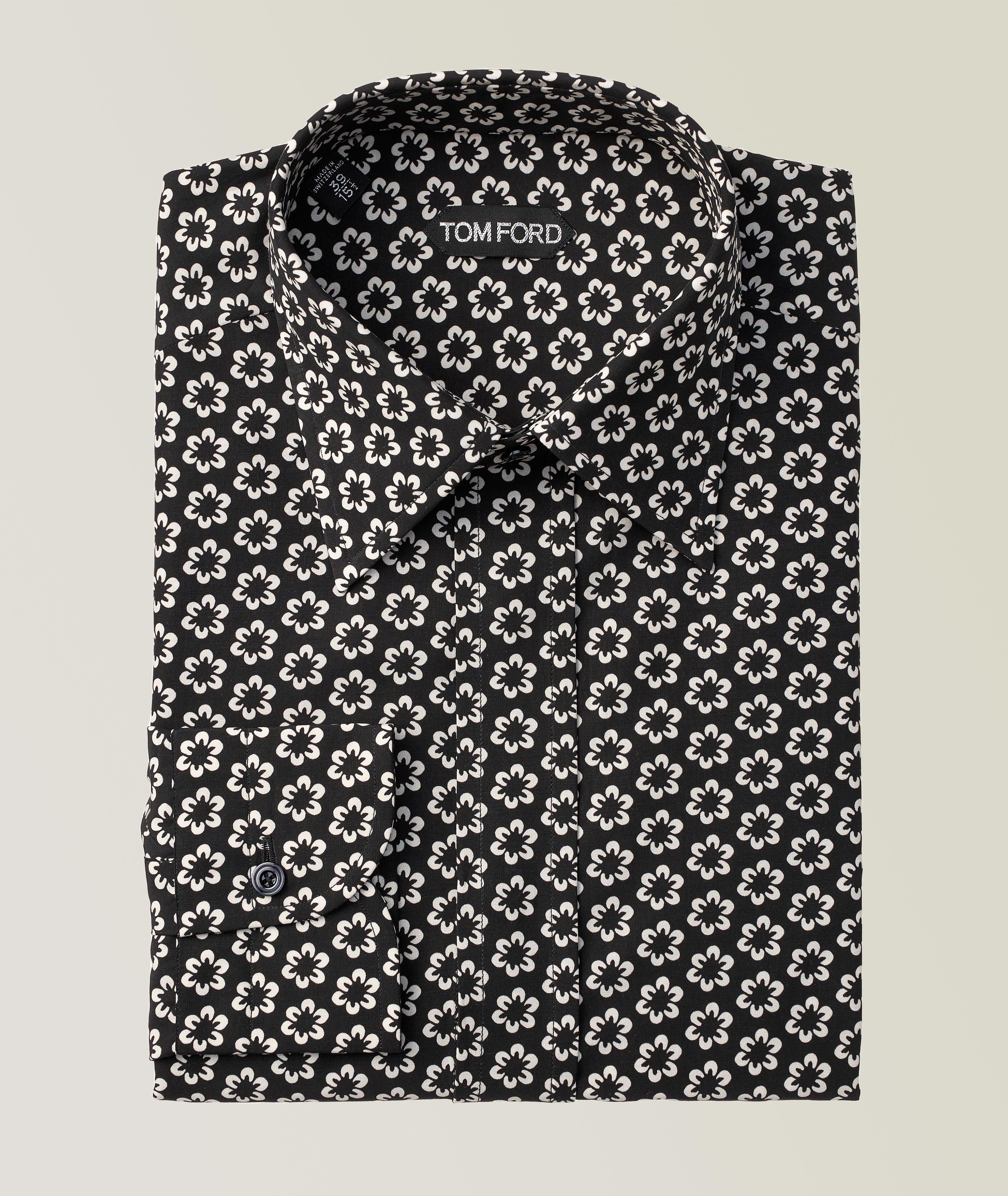 Cotton-Blend Floral Print Shirt image 0