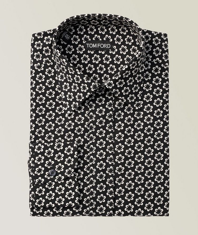 Cotton-Blend Floral Print Shirt image 0