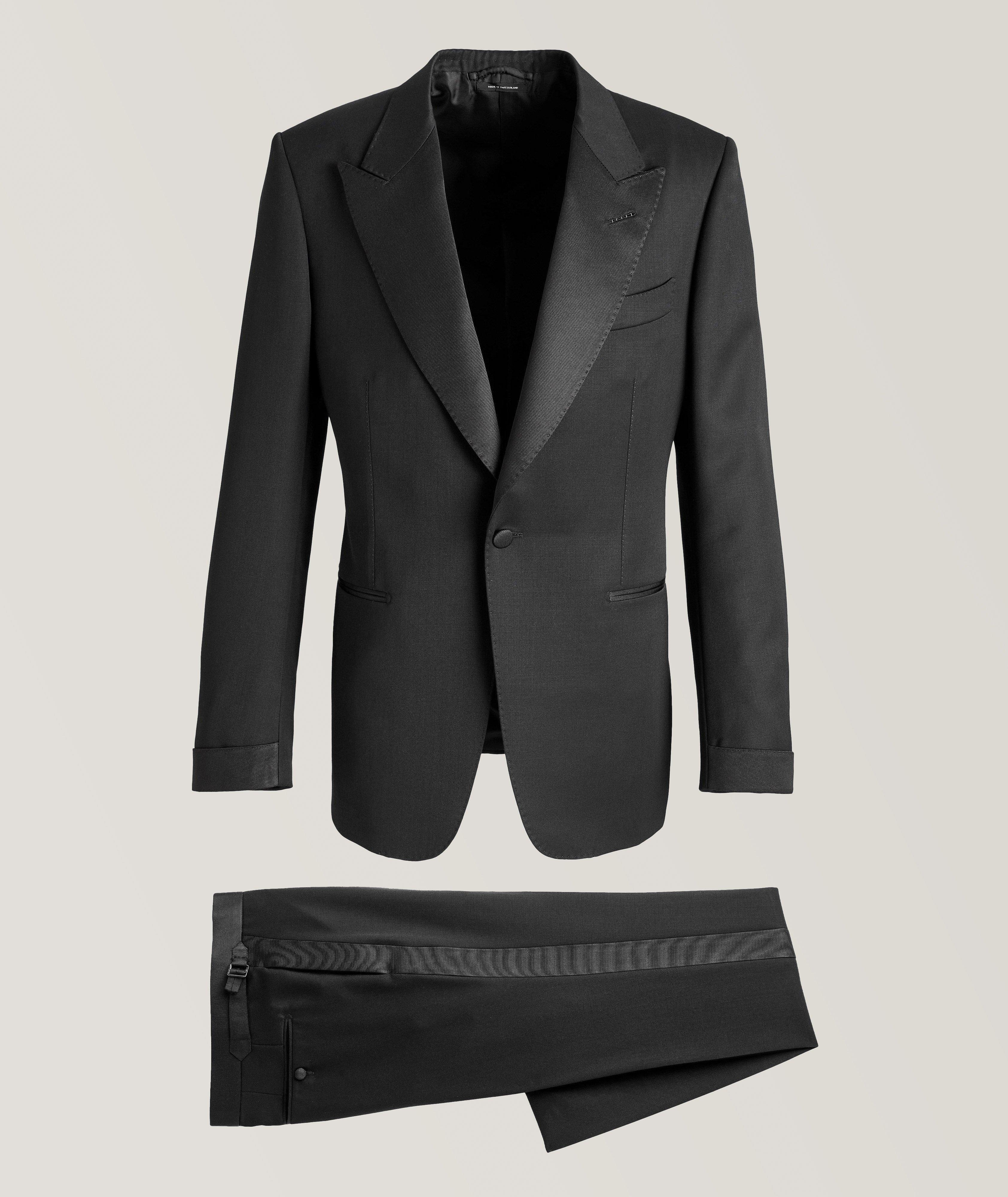 TOM FORD Straight-Leg Grain de Poudre Wool and Mohair-Blend Tuxedo Trousers  for Men