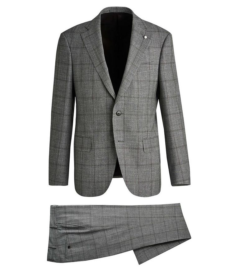Wool-Silk-Linen Glen Check Suit image 0