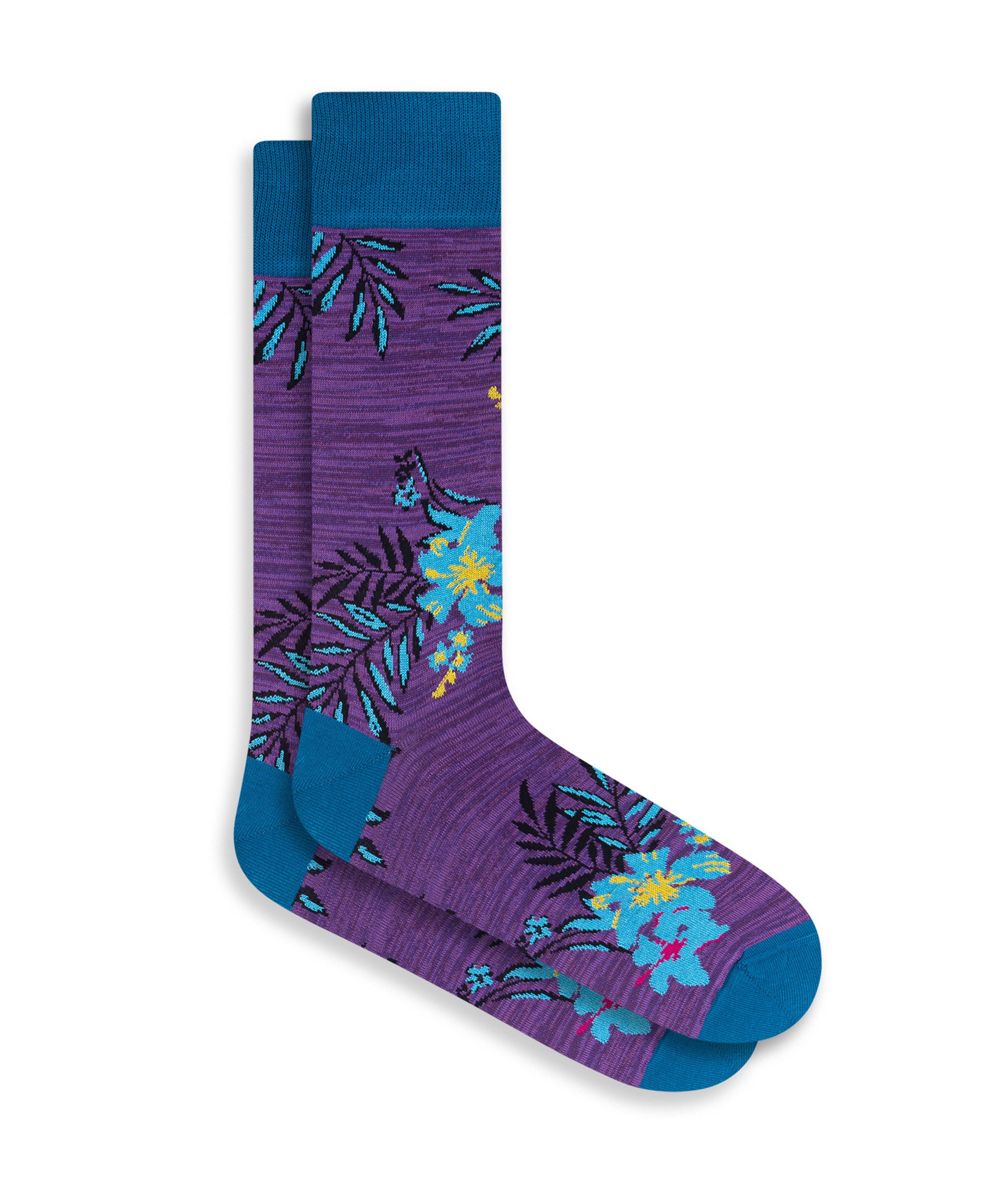 Printed Stretch-Cotton Socks image 0