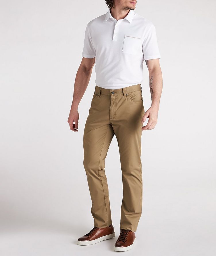 Pantalon en coton extensible à cinq poches image 1