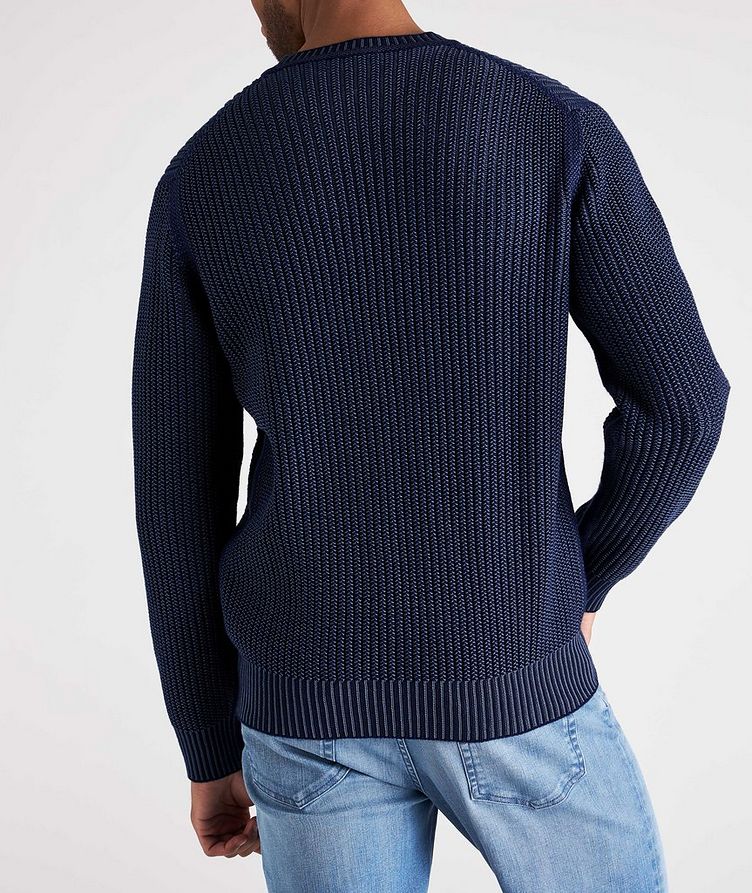 Ribbed Cashmere-Cotton Crewneck Sweater image 2