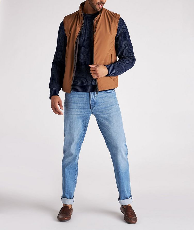 Ribbed Cashmere-Cotton Crewneck Sweater image 5
