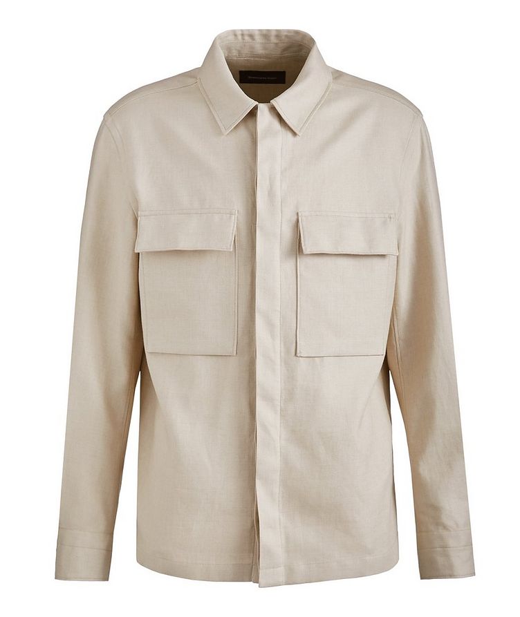 Double Layer Linen Twill Overshirt image 0