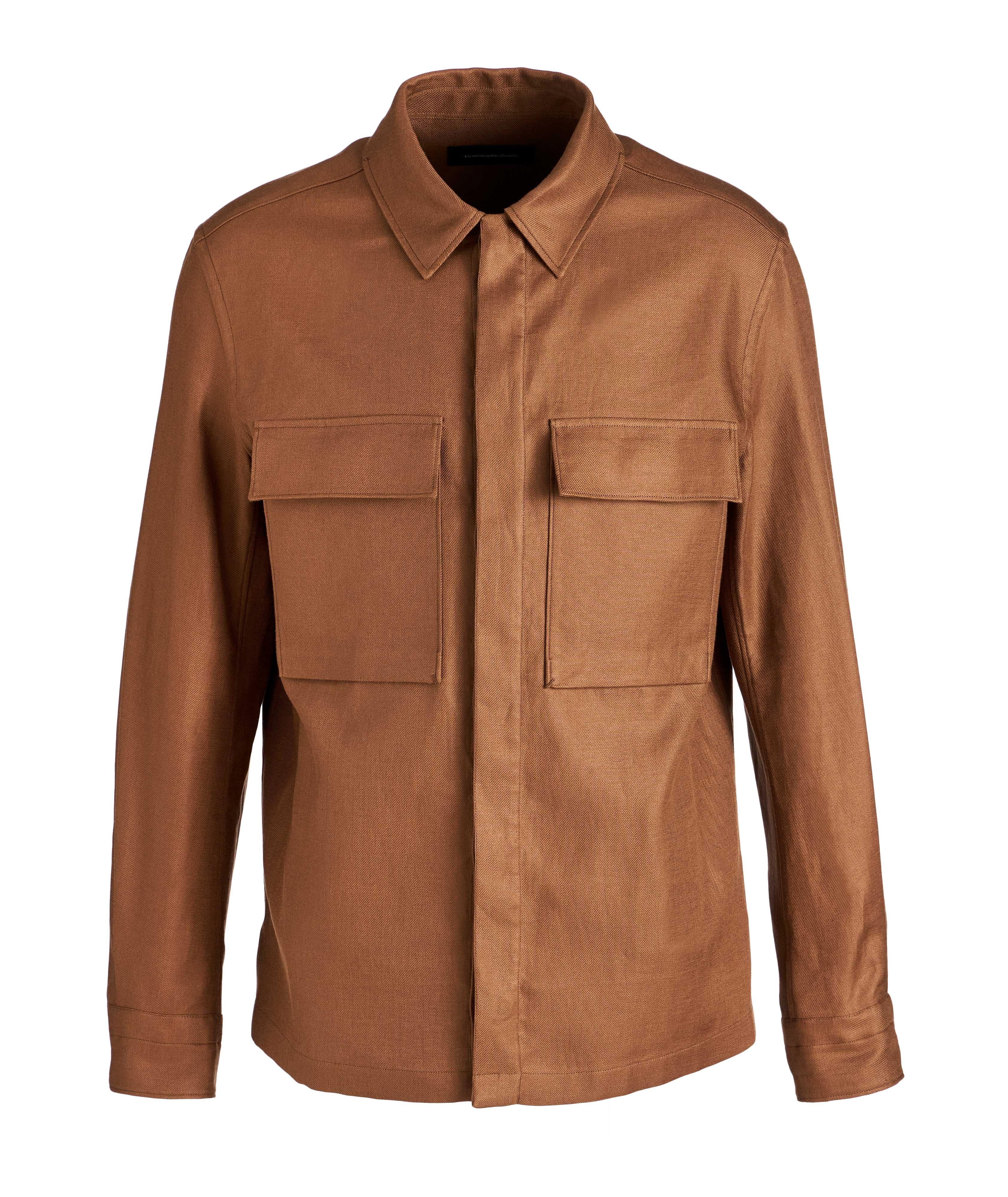 Double Layer Linen Twill Overshirt image 0
