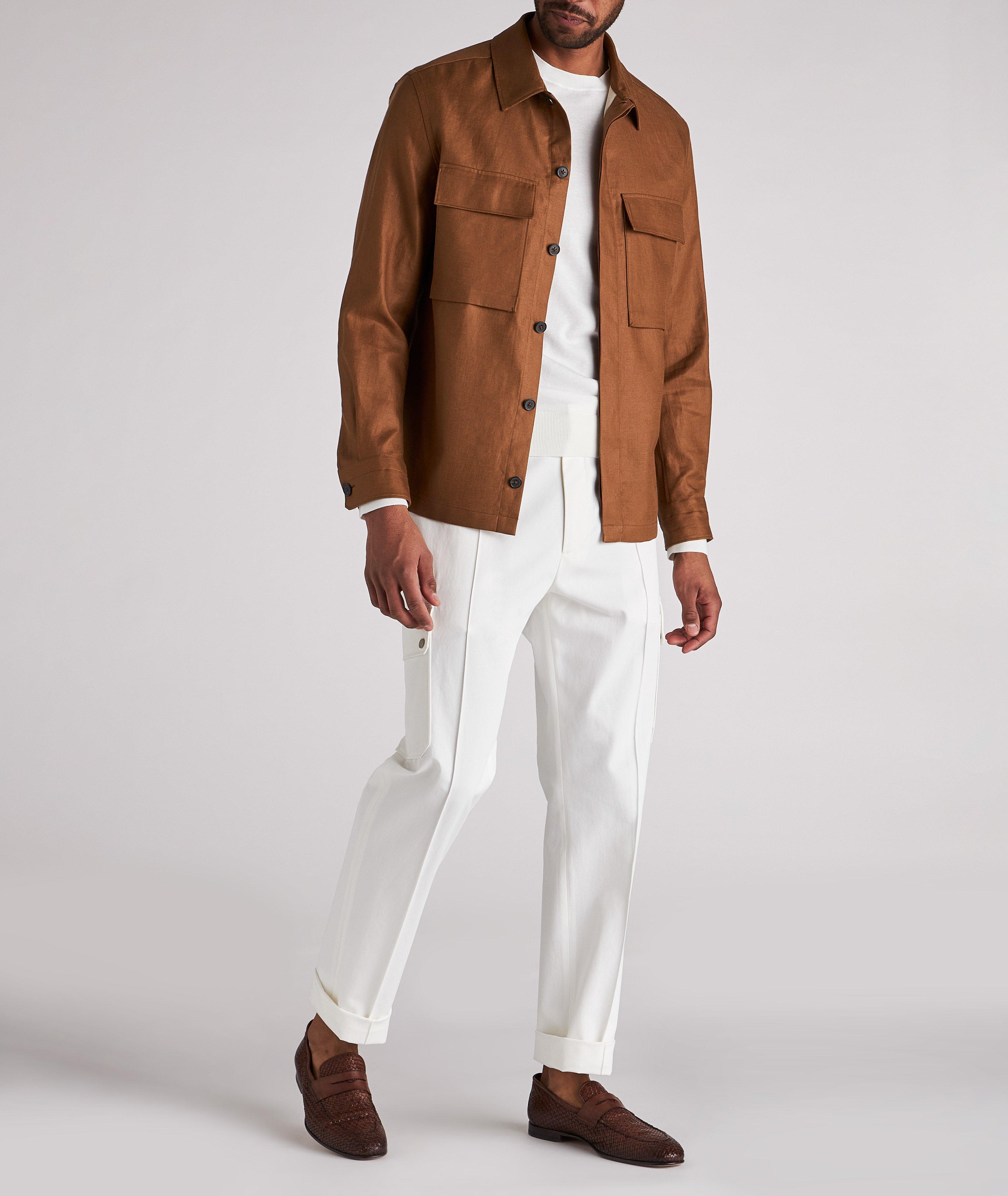 Double Layer Linen Twill Overshirt image 4