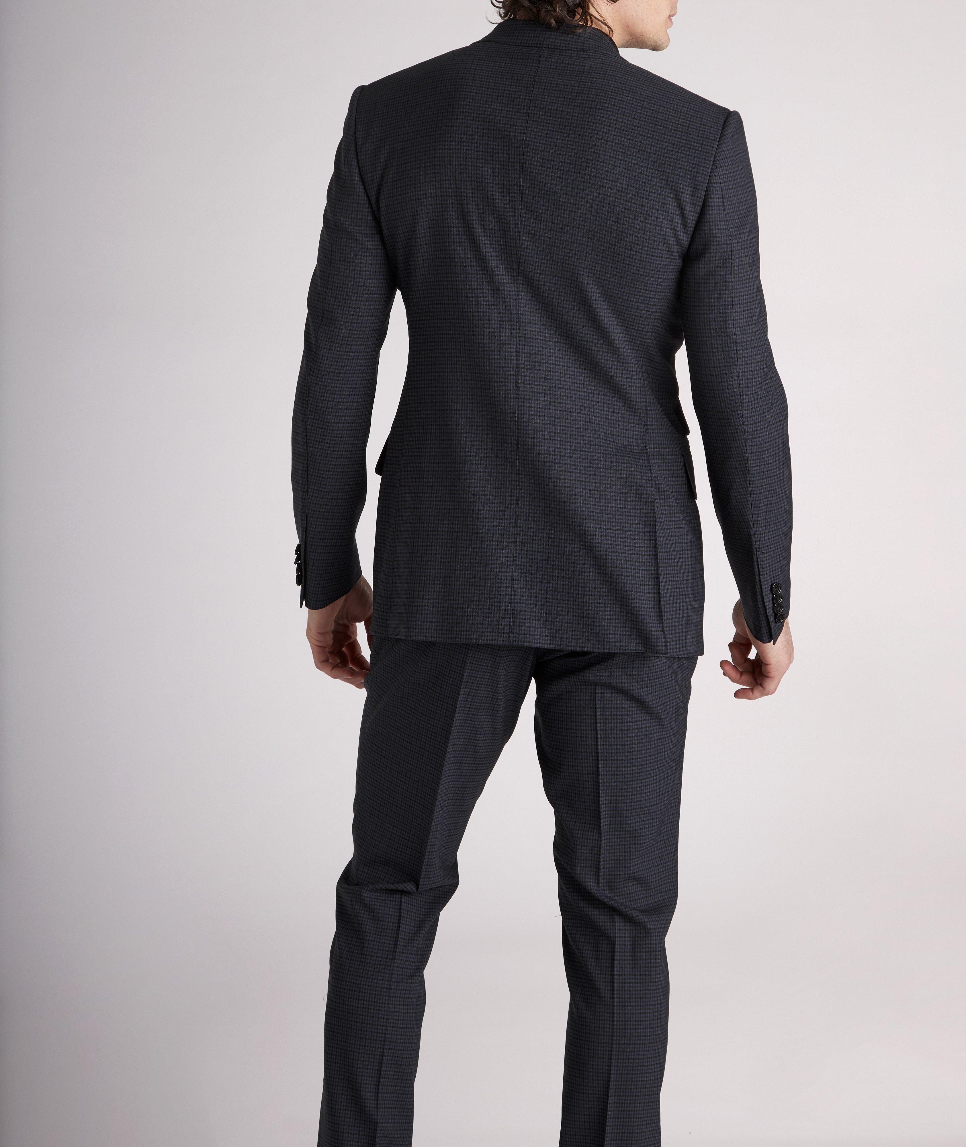 Shelton Mini Check Natural Stretch Wool Suit image 3
