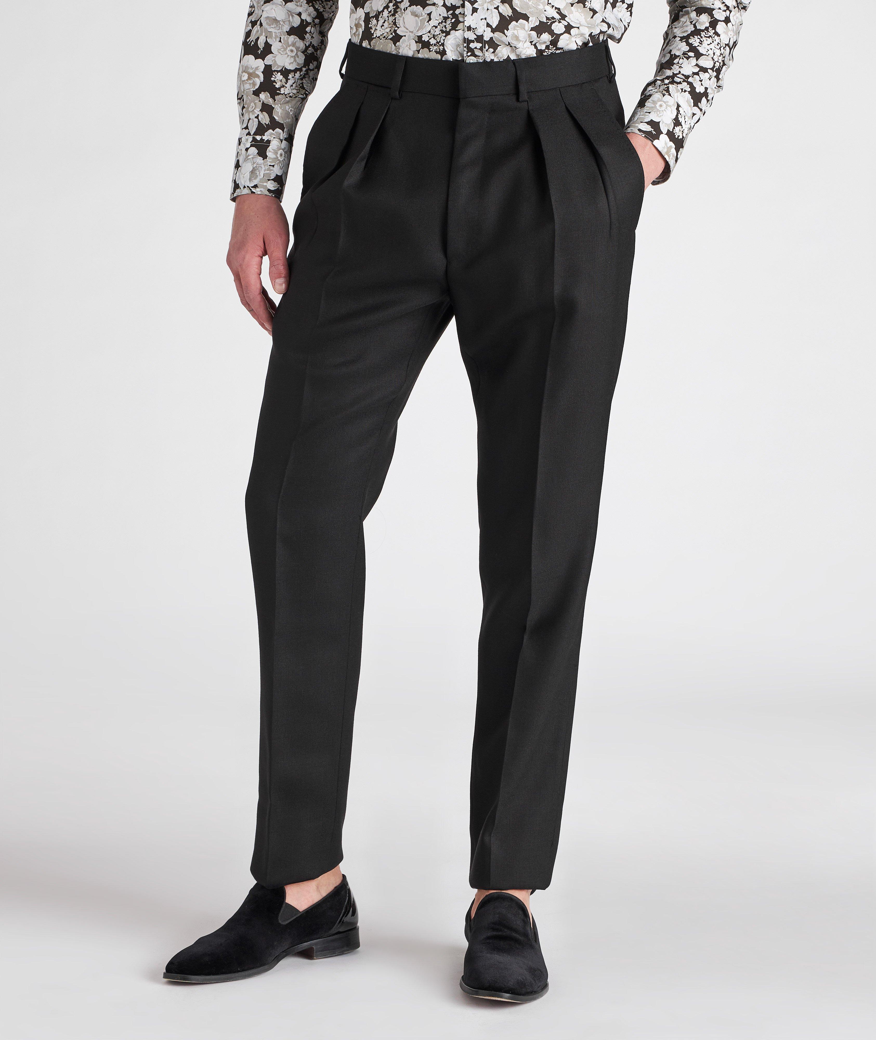 Pantalon habillé en mélange de mohair de coupe amincie image 1
