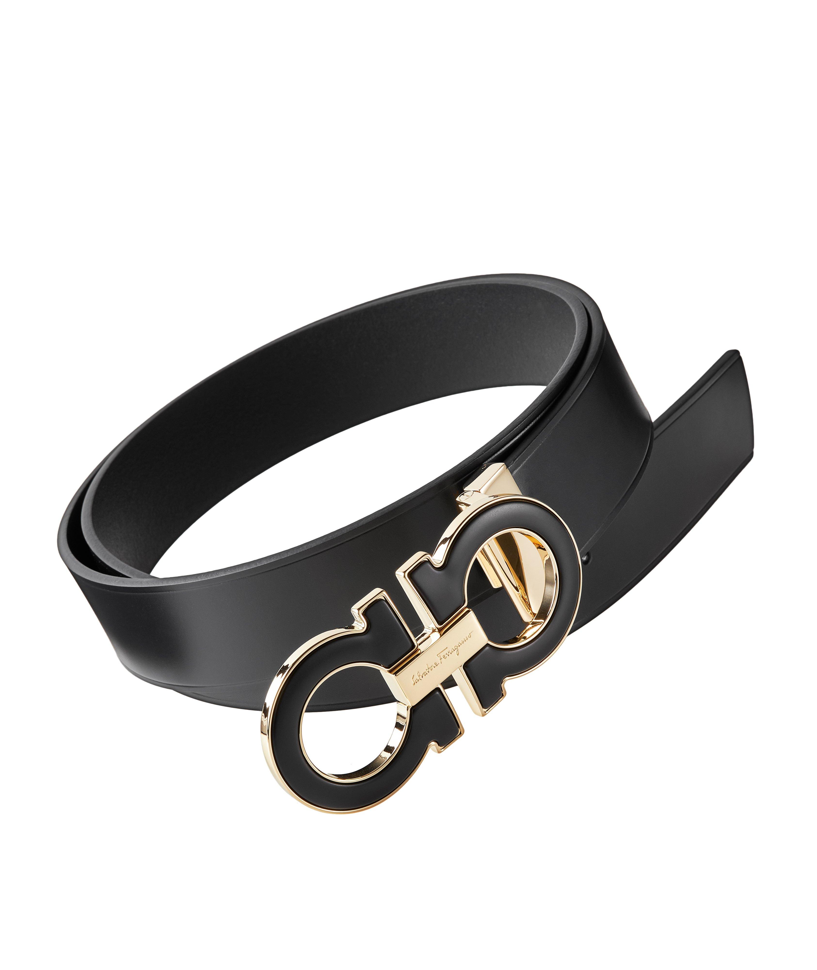 Double Gancini Reversible Leather Belt image 0