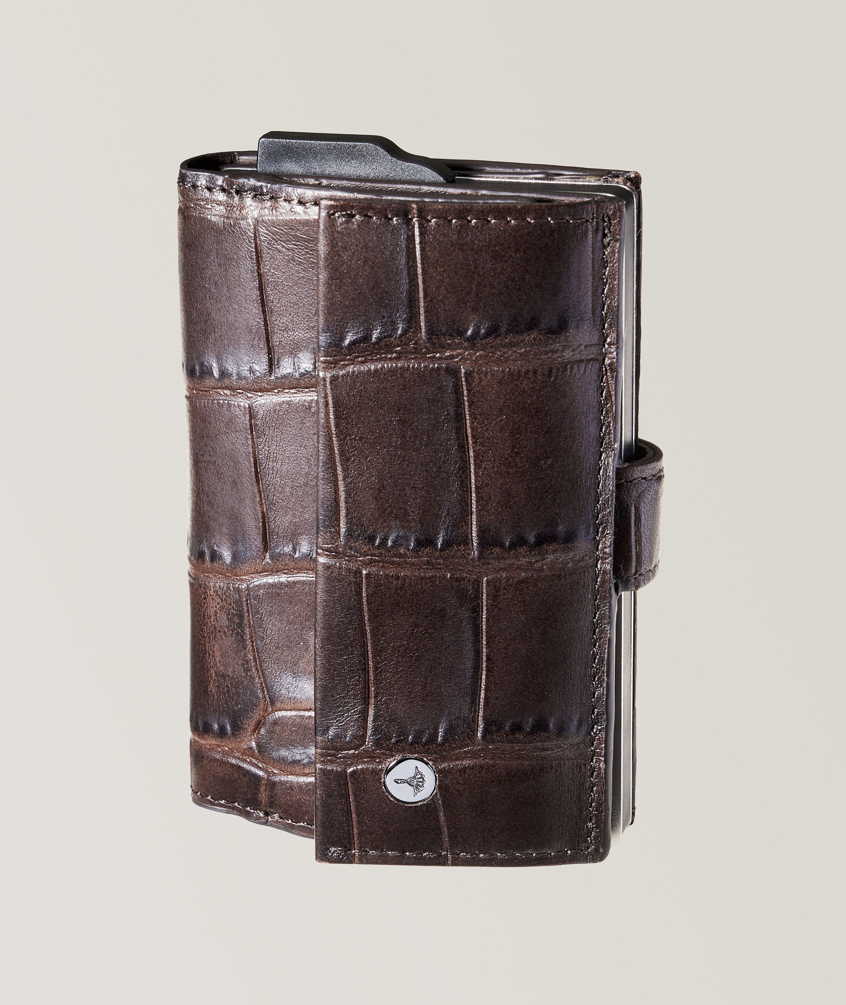 Harry Rosen Fano Embossed Tri-fold Cardholder. 1