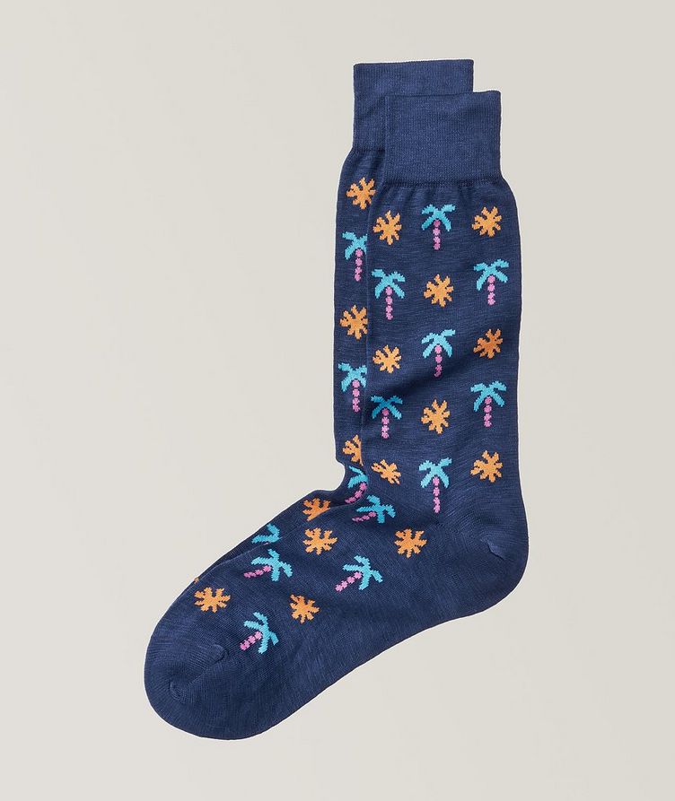 Printed Cotton-Blend Socks  image 0
