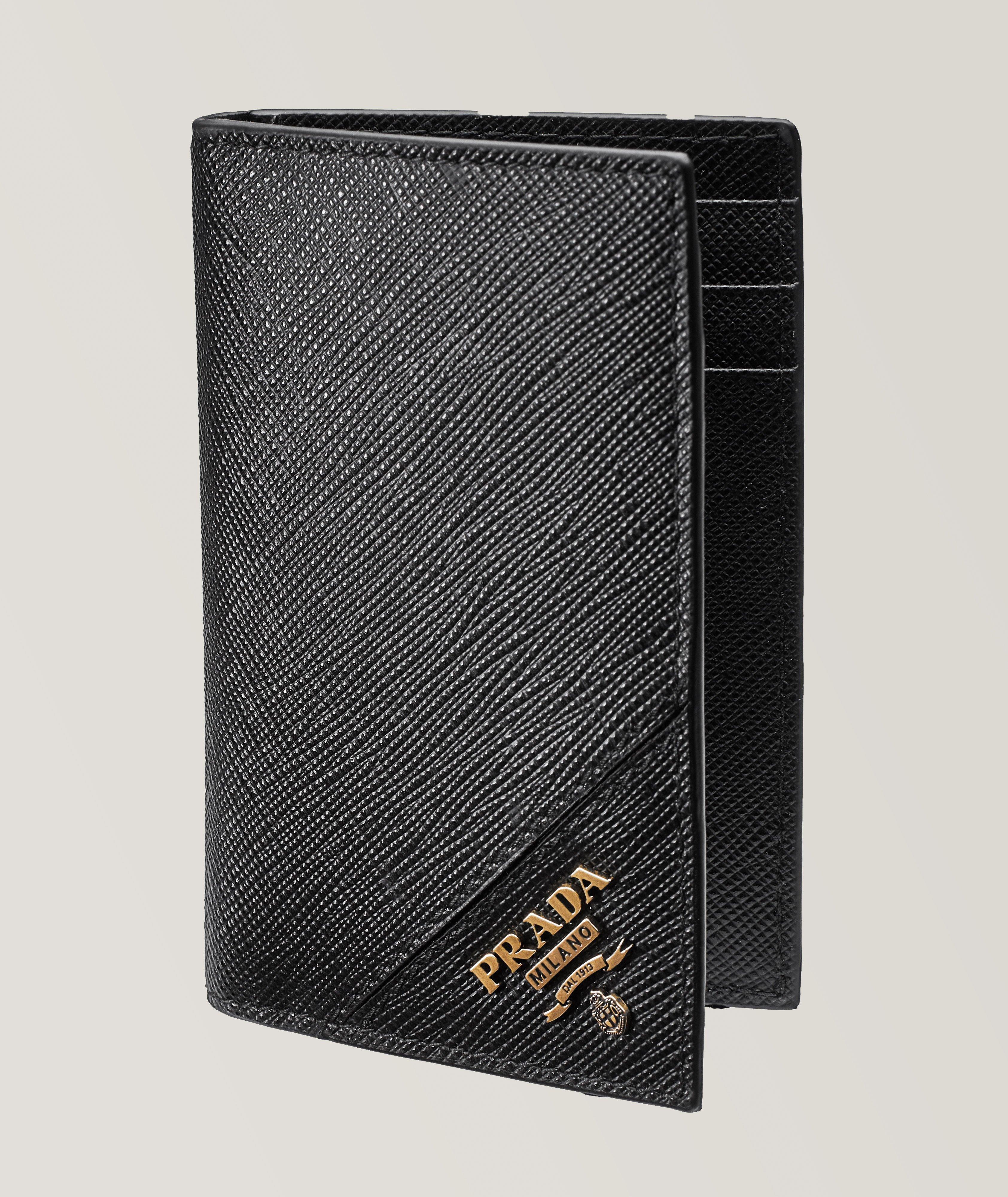 Saffiano Leather Folding Card Holder