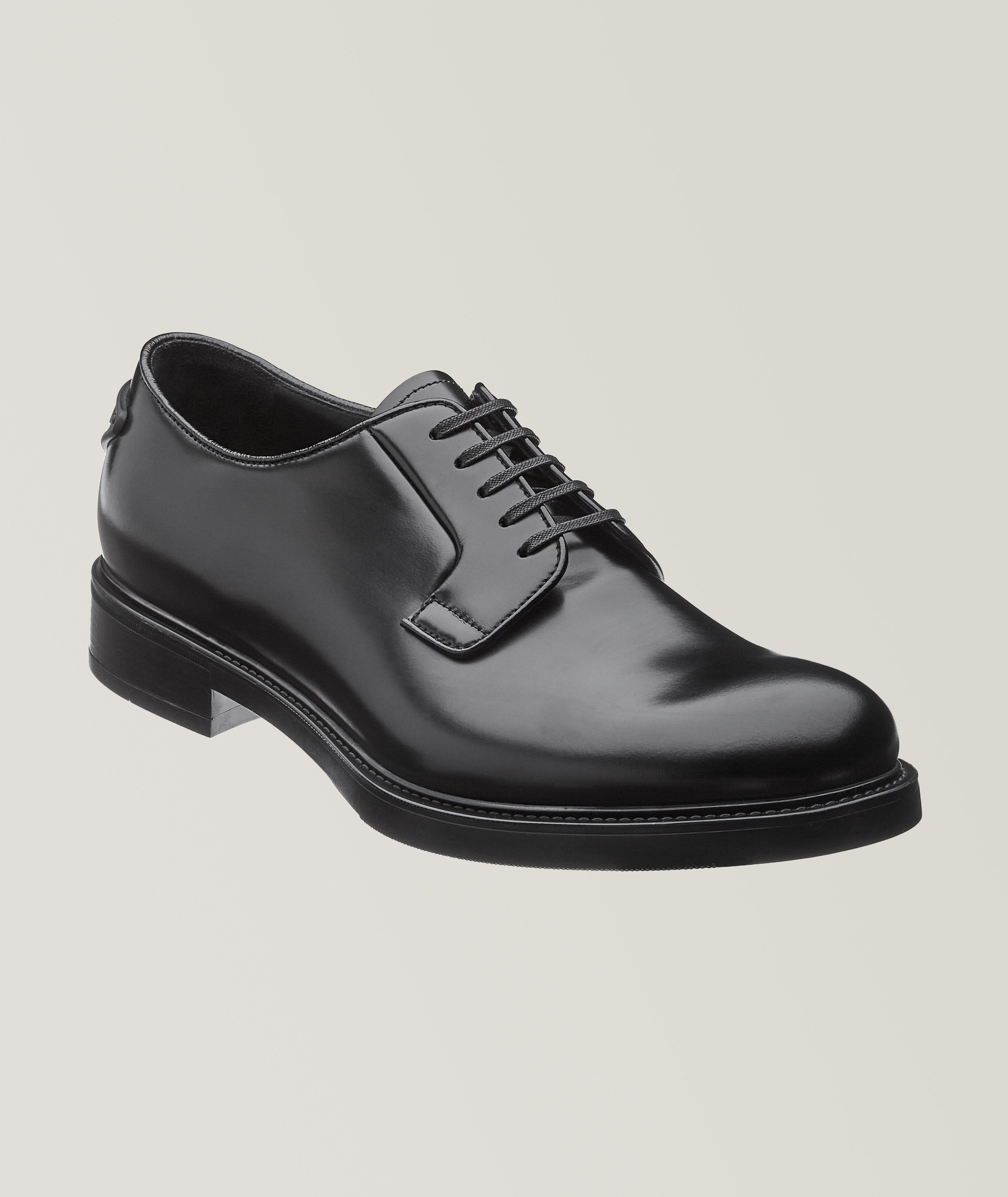 Prada brushed leather oxford on sale shoes