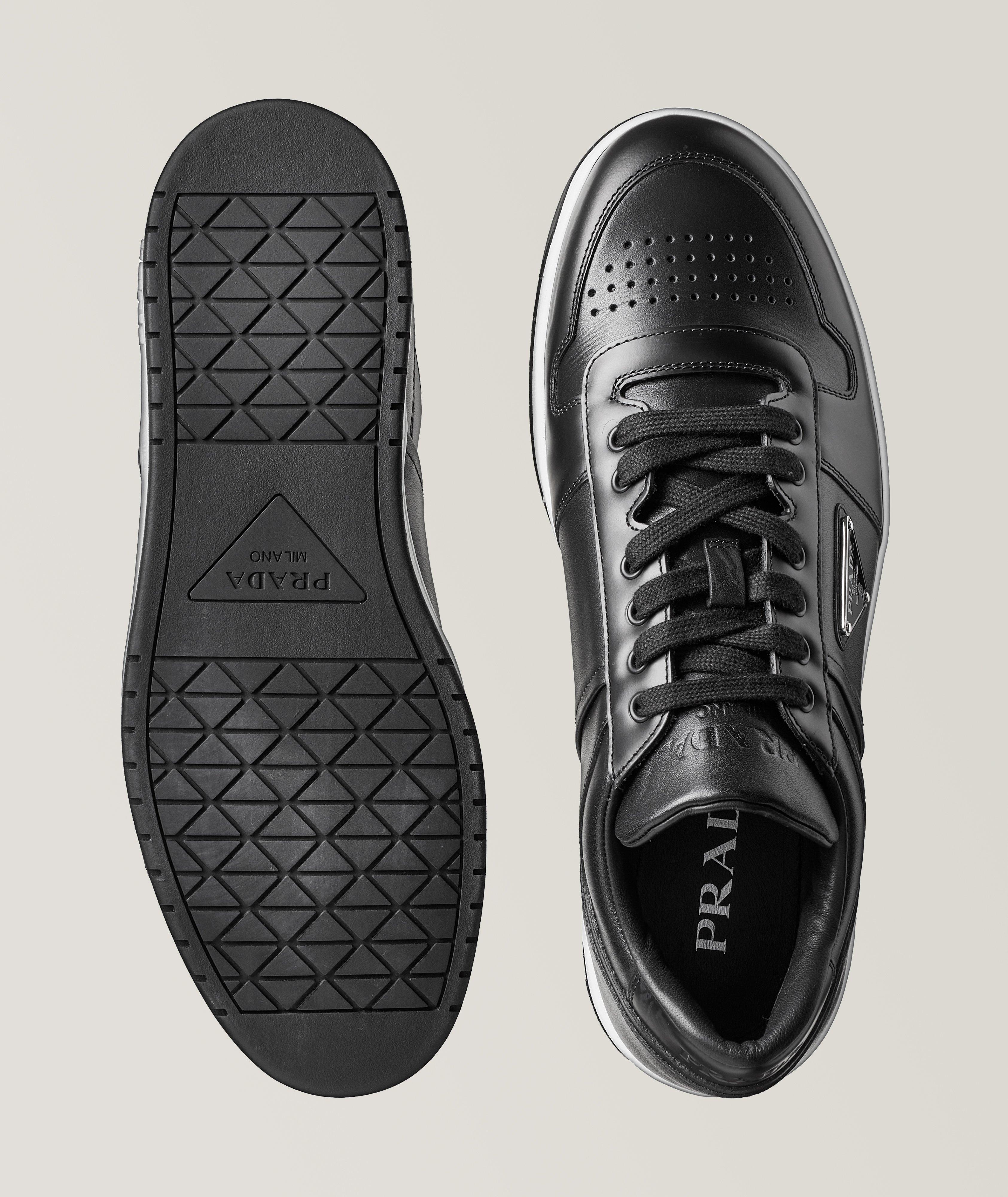 Prada best sale leather sneakers