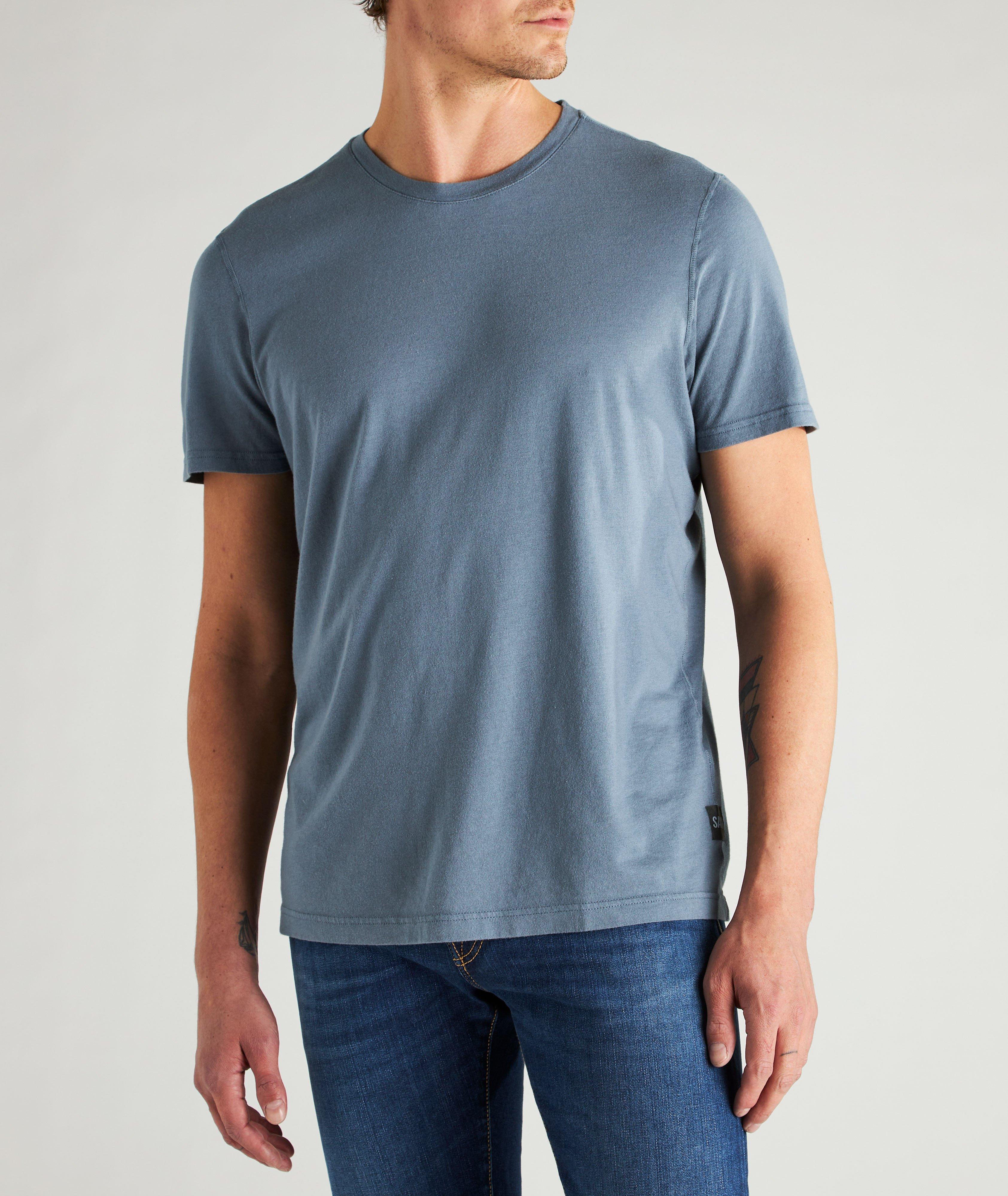 T-shirt en coton et modal à encolure ronde, collection 3Six Five image 1