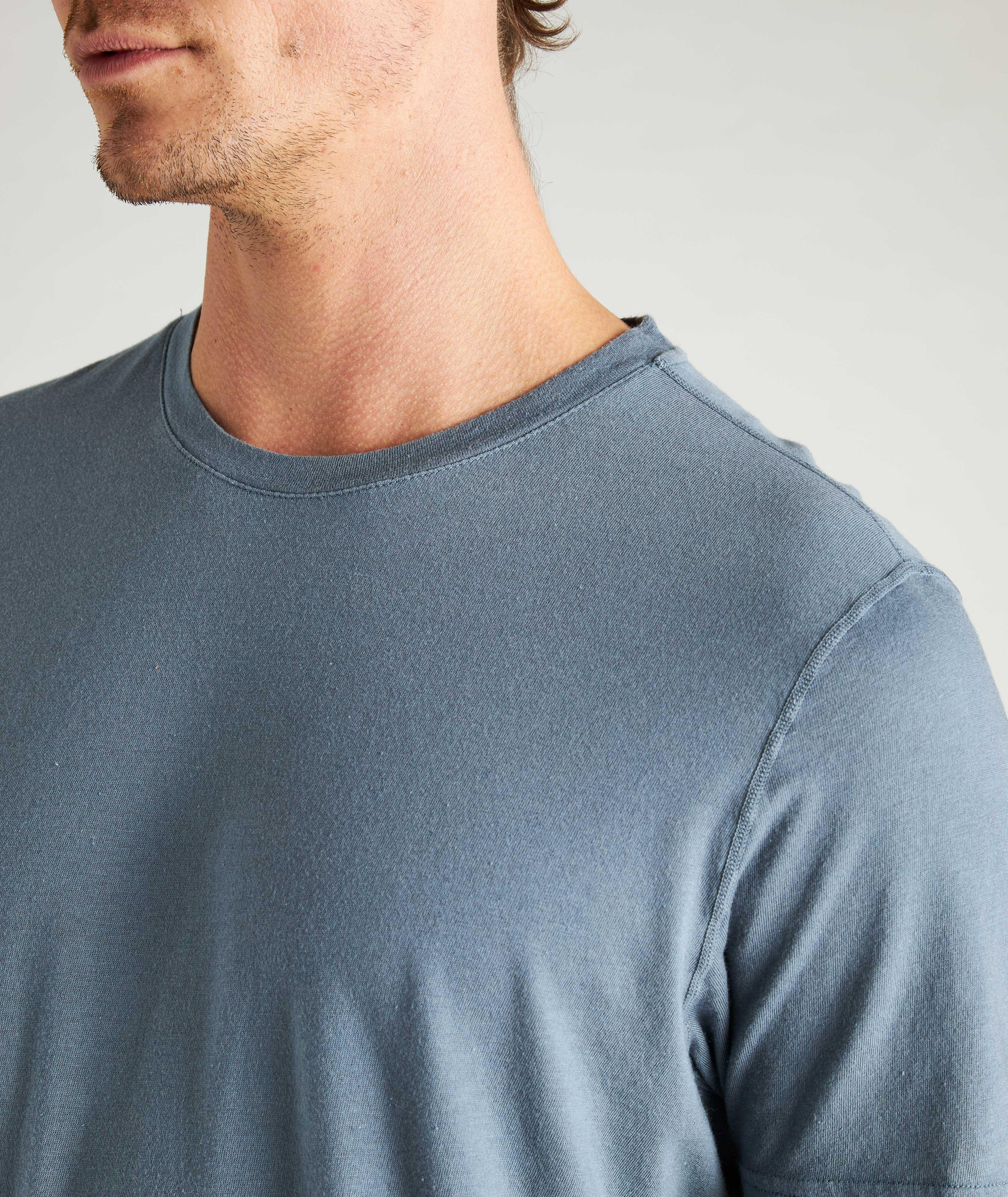 T-shirt en coton et modal à encolure ronde, collection 3Six Five image 3