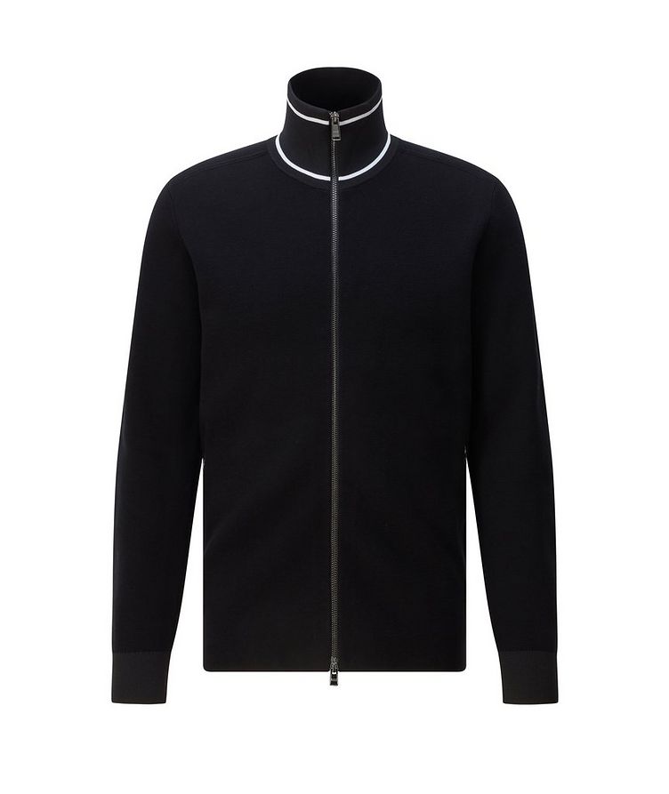 Zip-Up Knitted Cotton Jacket image 0