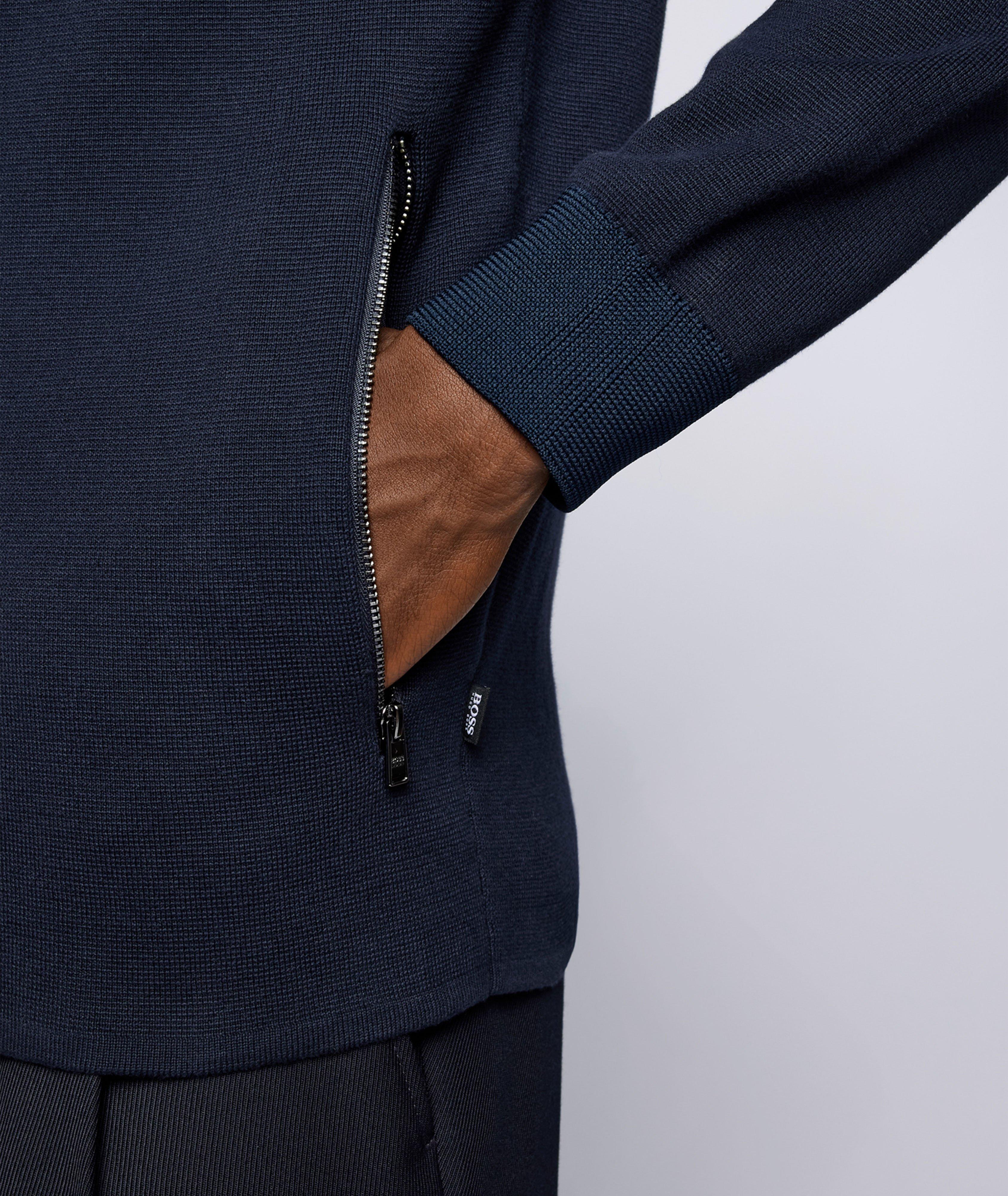 Zip-Up Knitted Cotton Jacket image 3