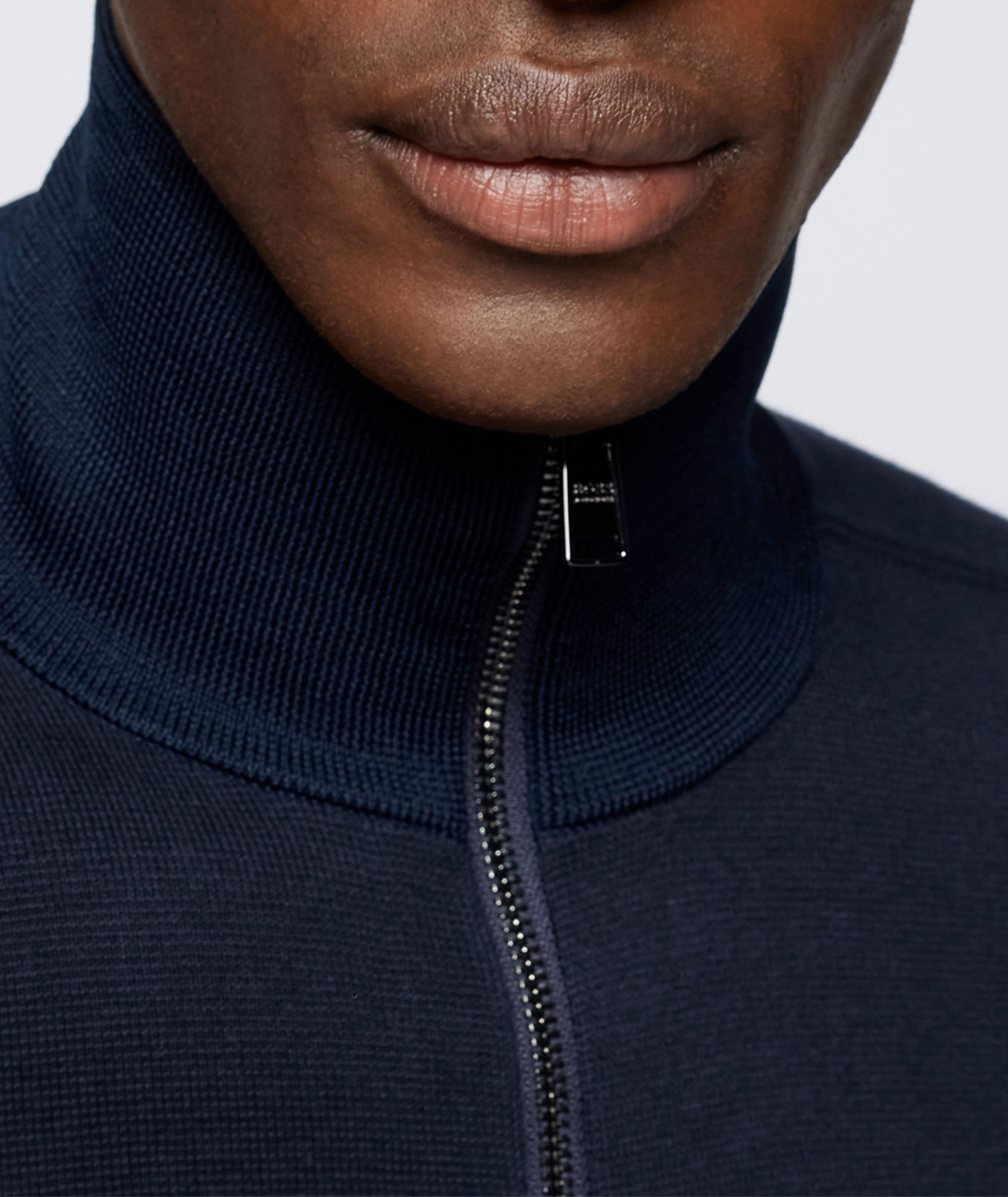 Zip-Up Knitted Cotton Jacket image 4