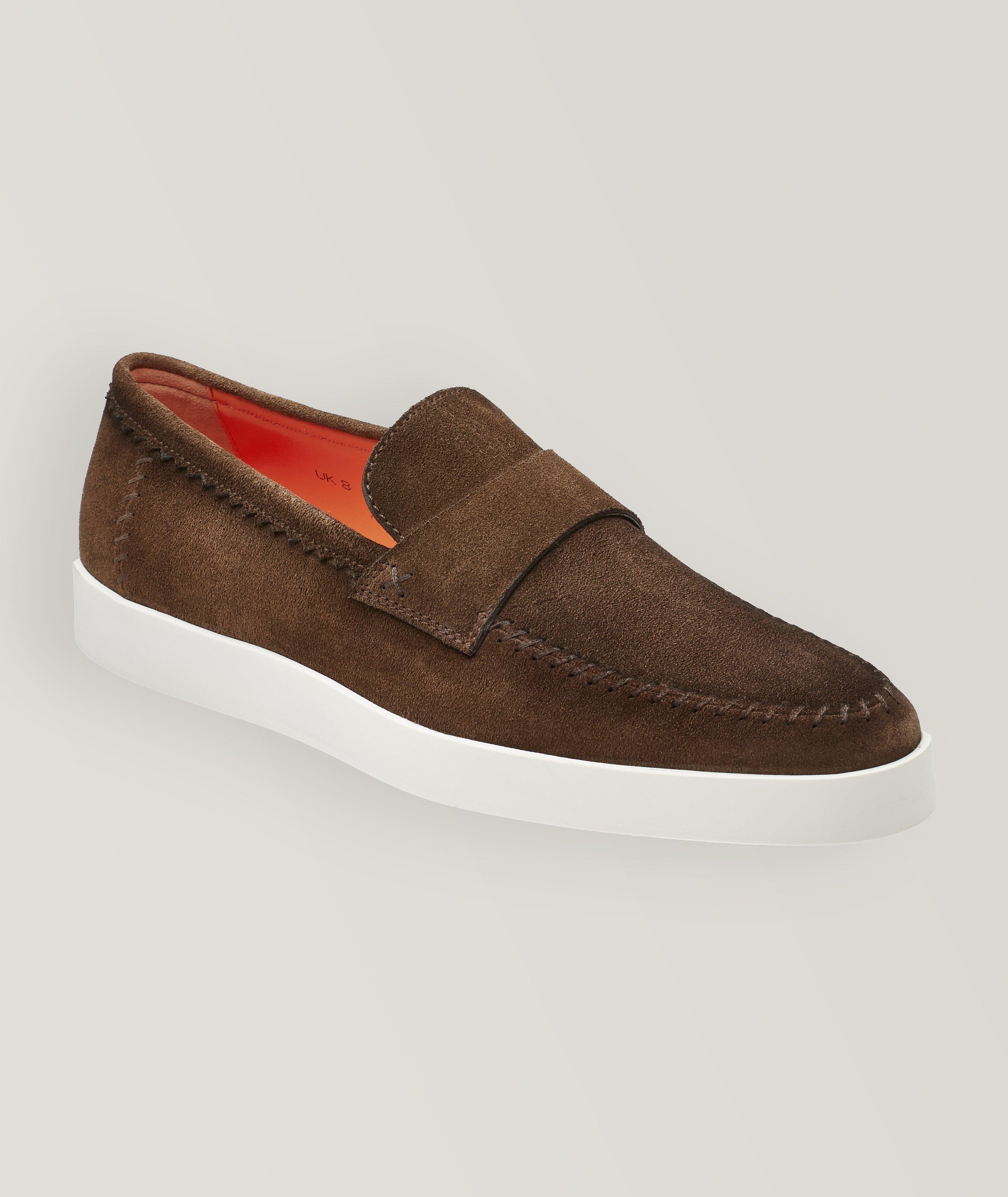 Santoni on sale suede loafers