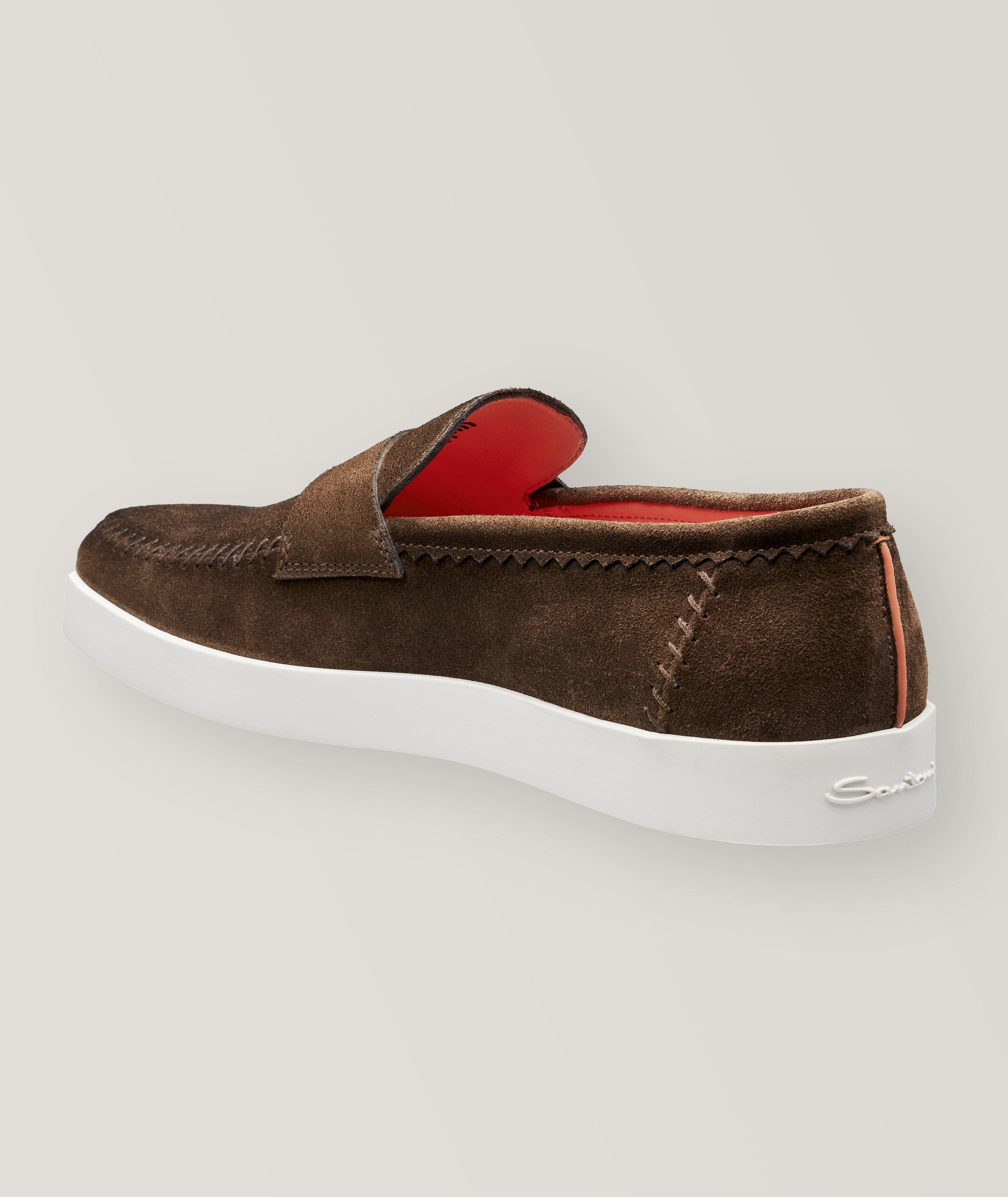 Santoni Suede Atlantis Loafer, Casual Shoes