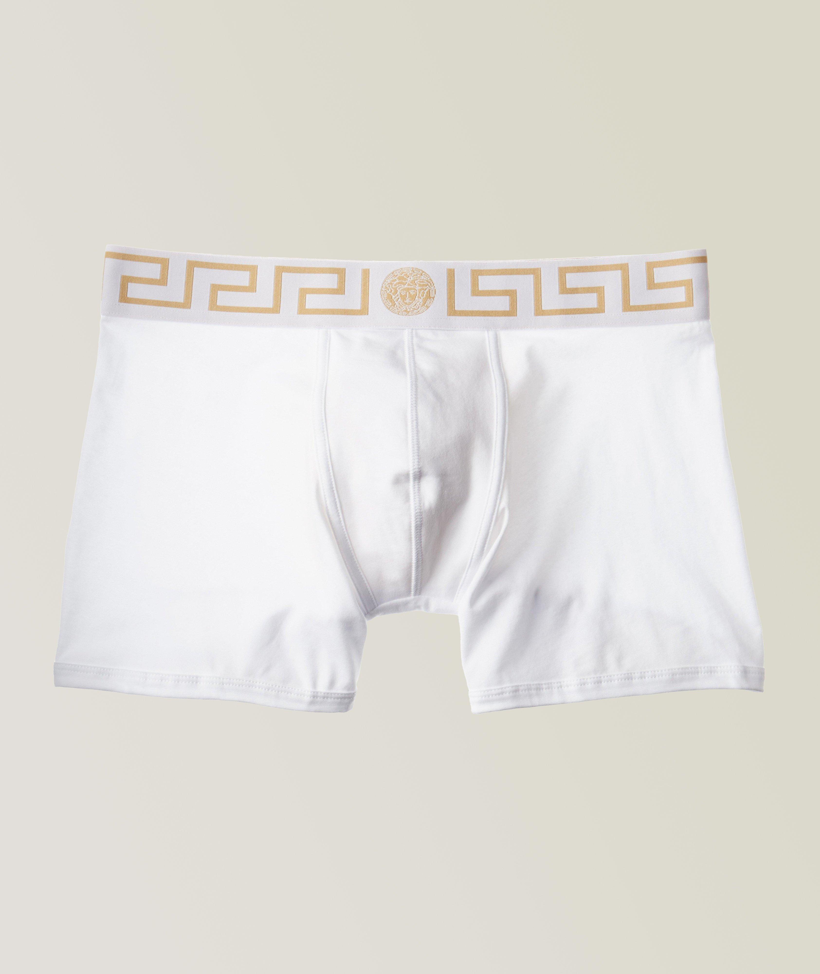 Versace Greca-pattern Cotton Boxer Briefs - Farfetch