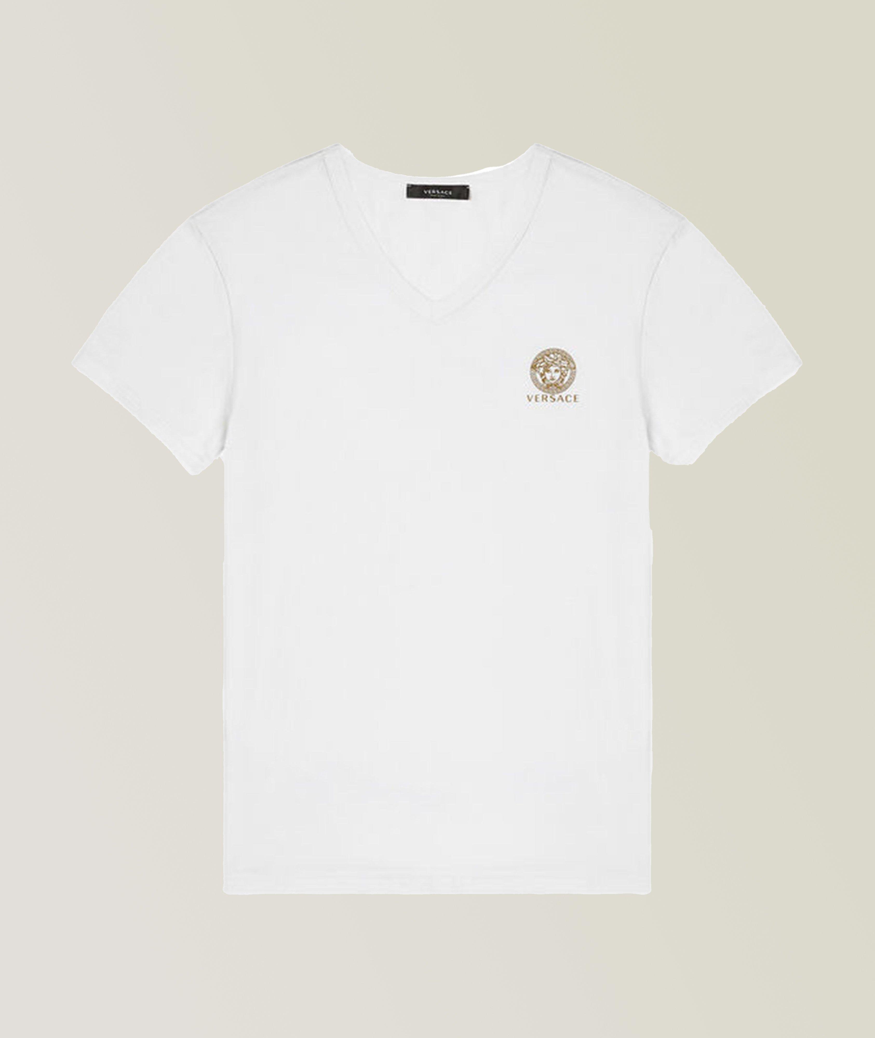 Medusa Logo Stretch-Cotton V-Neck Undershirt  image 0