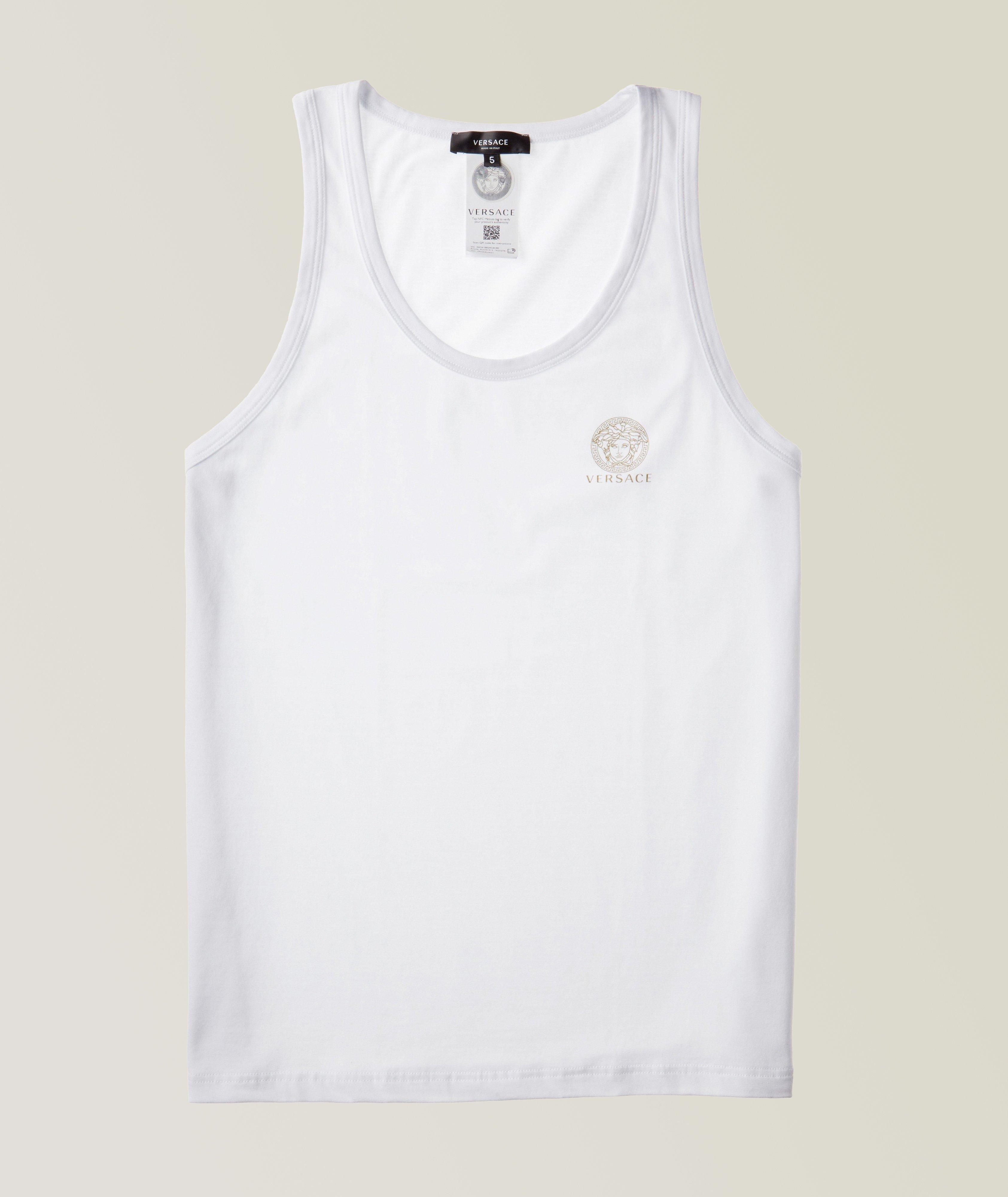 Versace Medusa Logo Stretch-Cotton Tank Top | Underwear | Harry Rosen