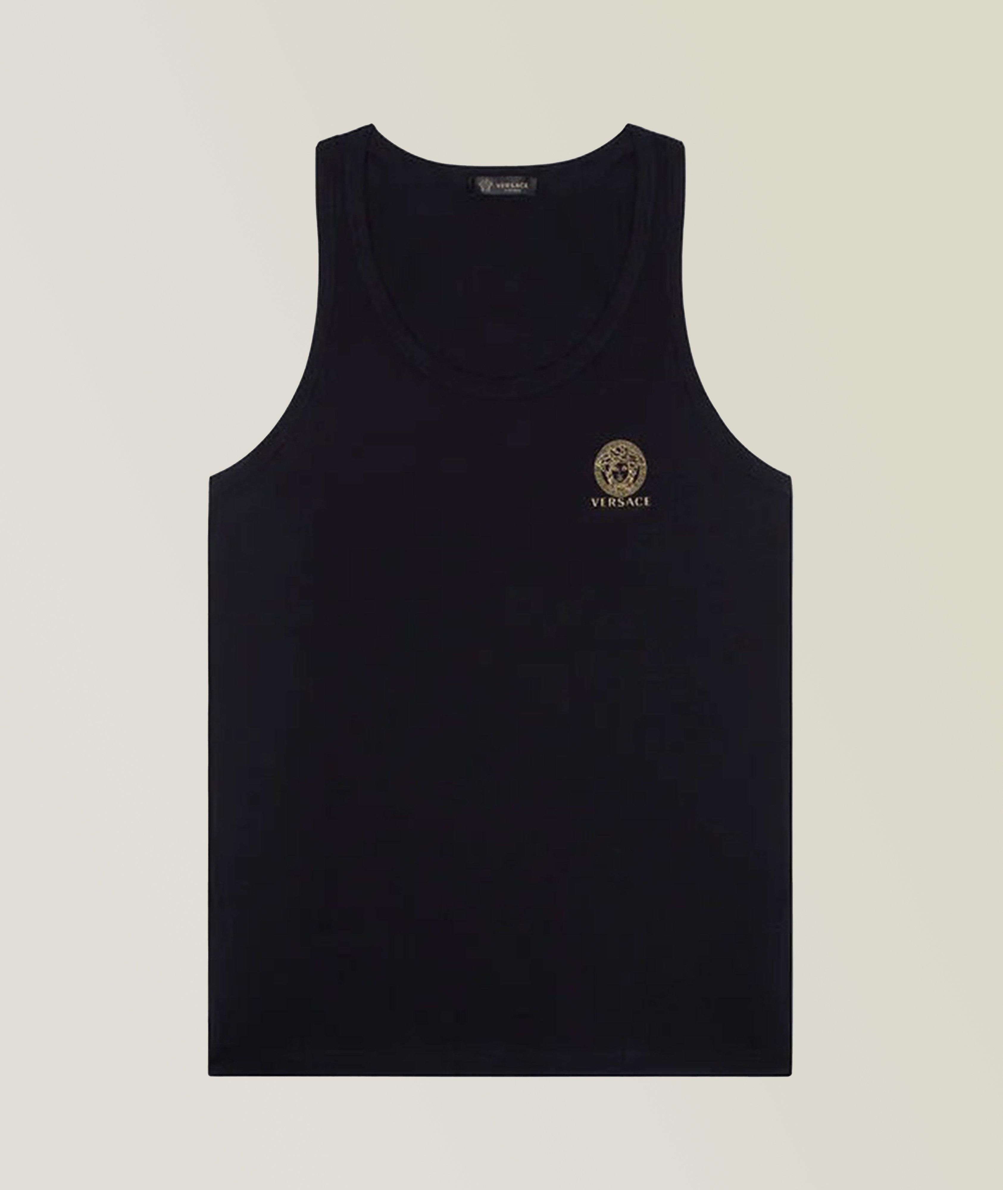 Versace Medusa Logo Stretch-Cotton Tank Top, Underwear