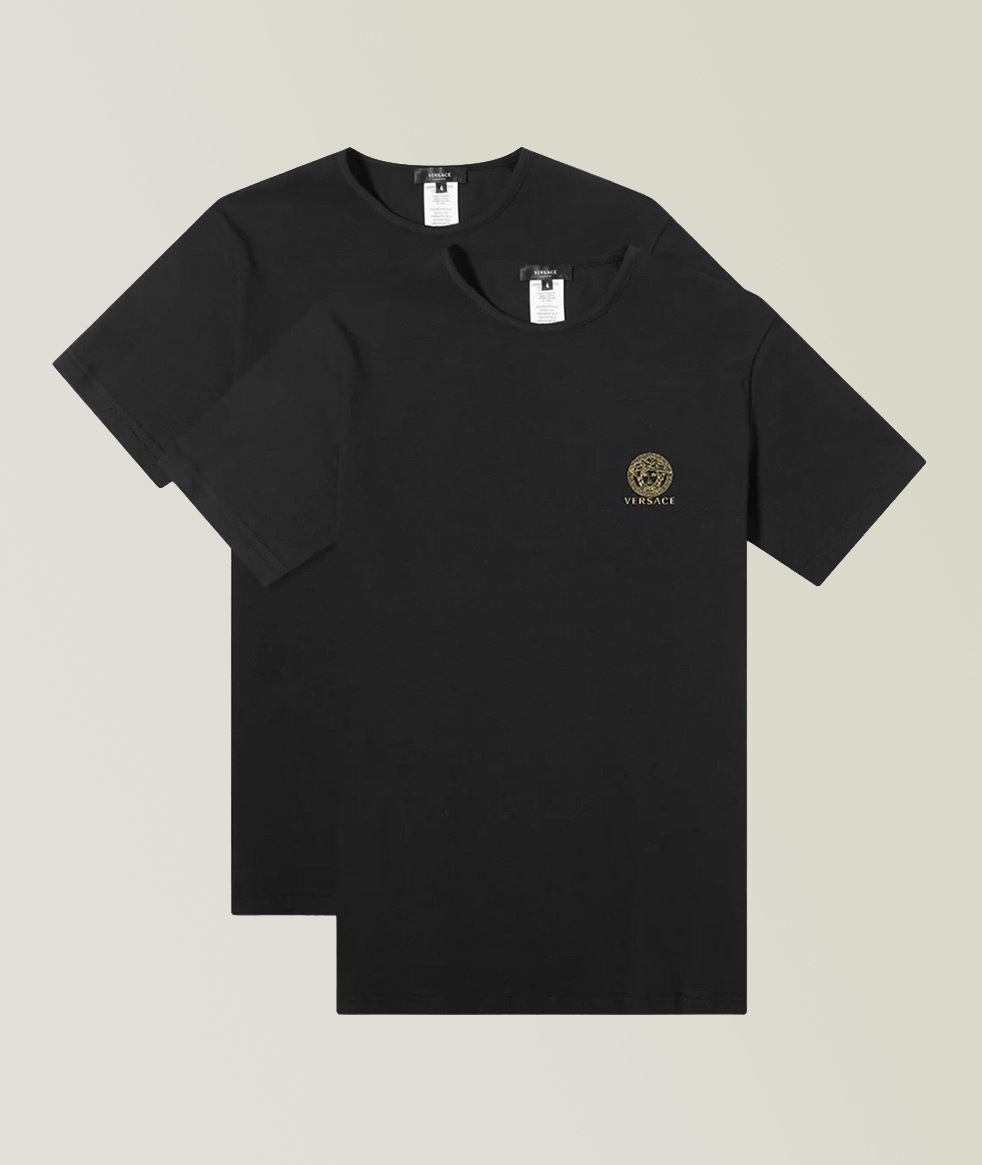 Bi Pack Medusa Logo Stretch Cotton T Shirt