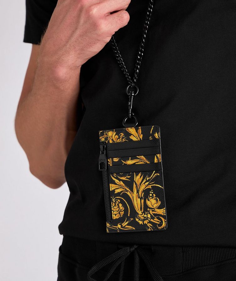 Regalia Baroque Saffiano Leather Chain Card Holder image 2