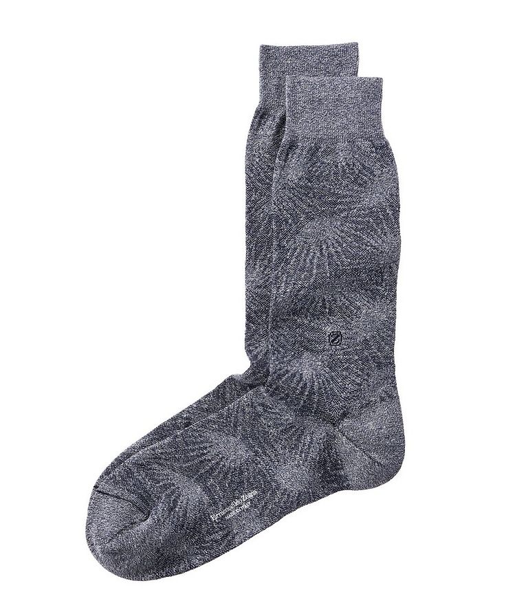 Printed Cotton-Blend Mid-Calf Socks image 0