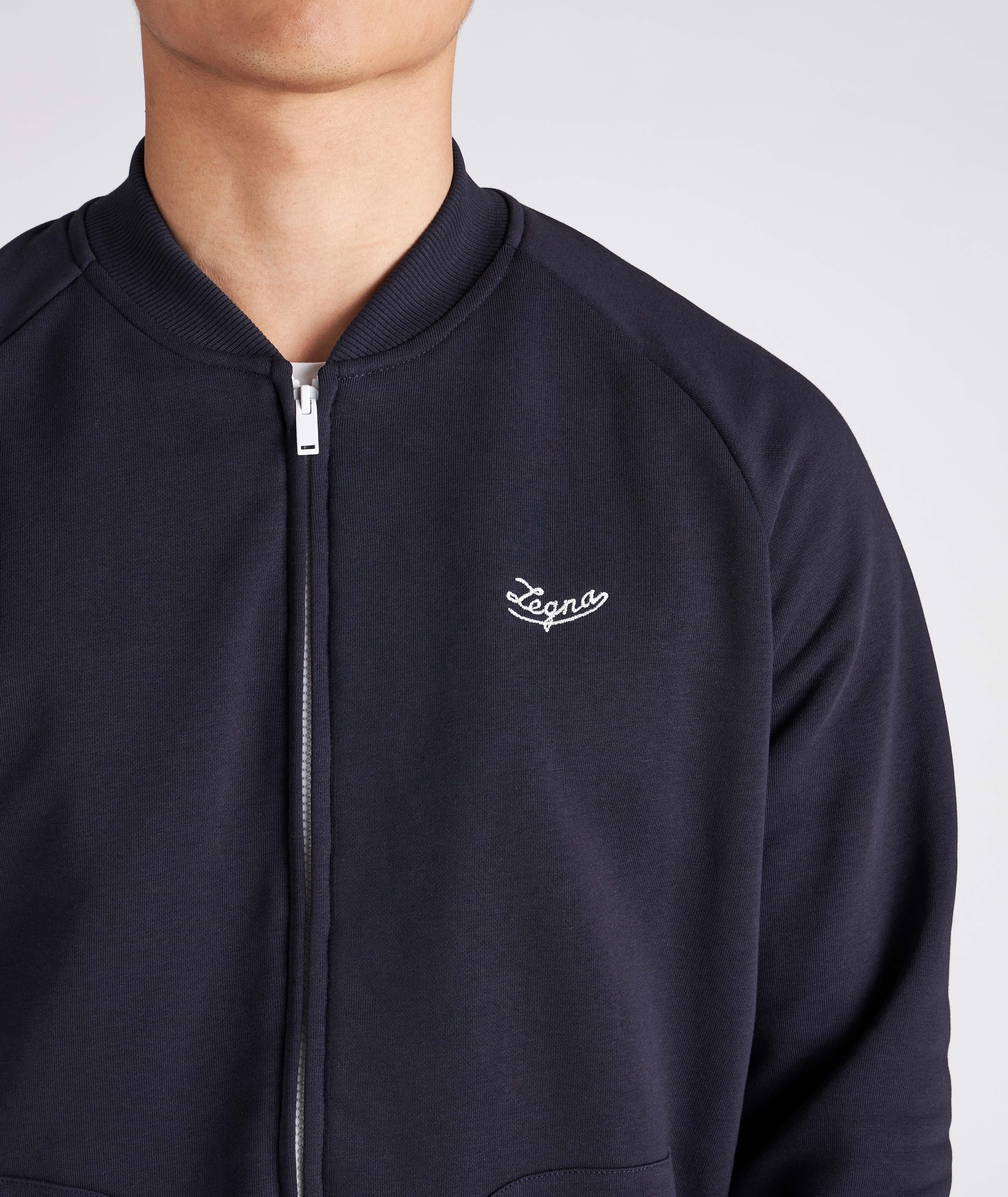 Cotton Crewneck Zip-Up  image 3