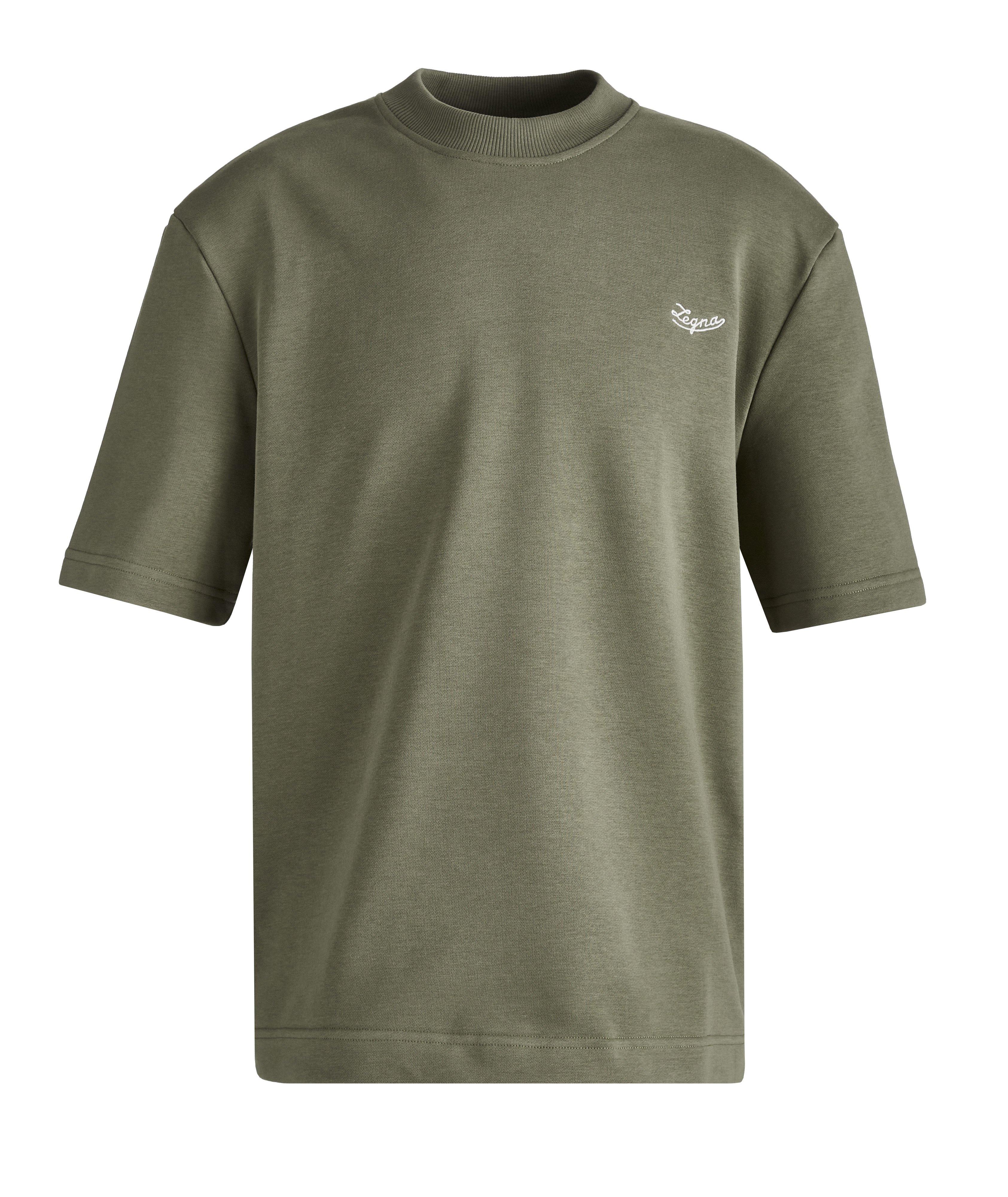 Olive Short Sleeve Crew Neck T-Shirt image 0