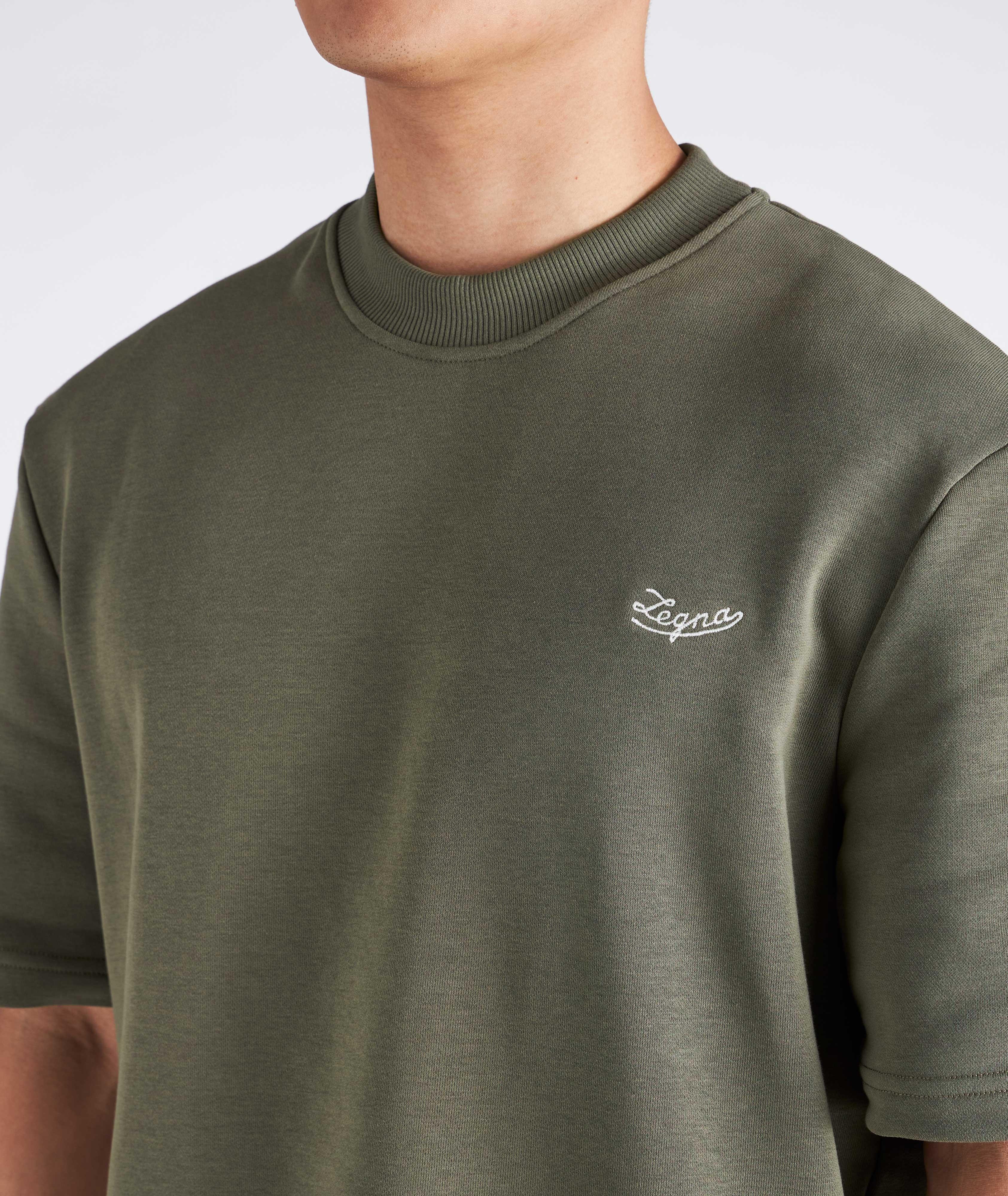 Olive Short Sleeve Crew Neck T-Shirt image 3
