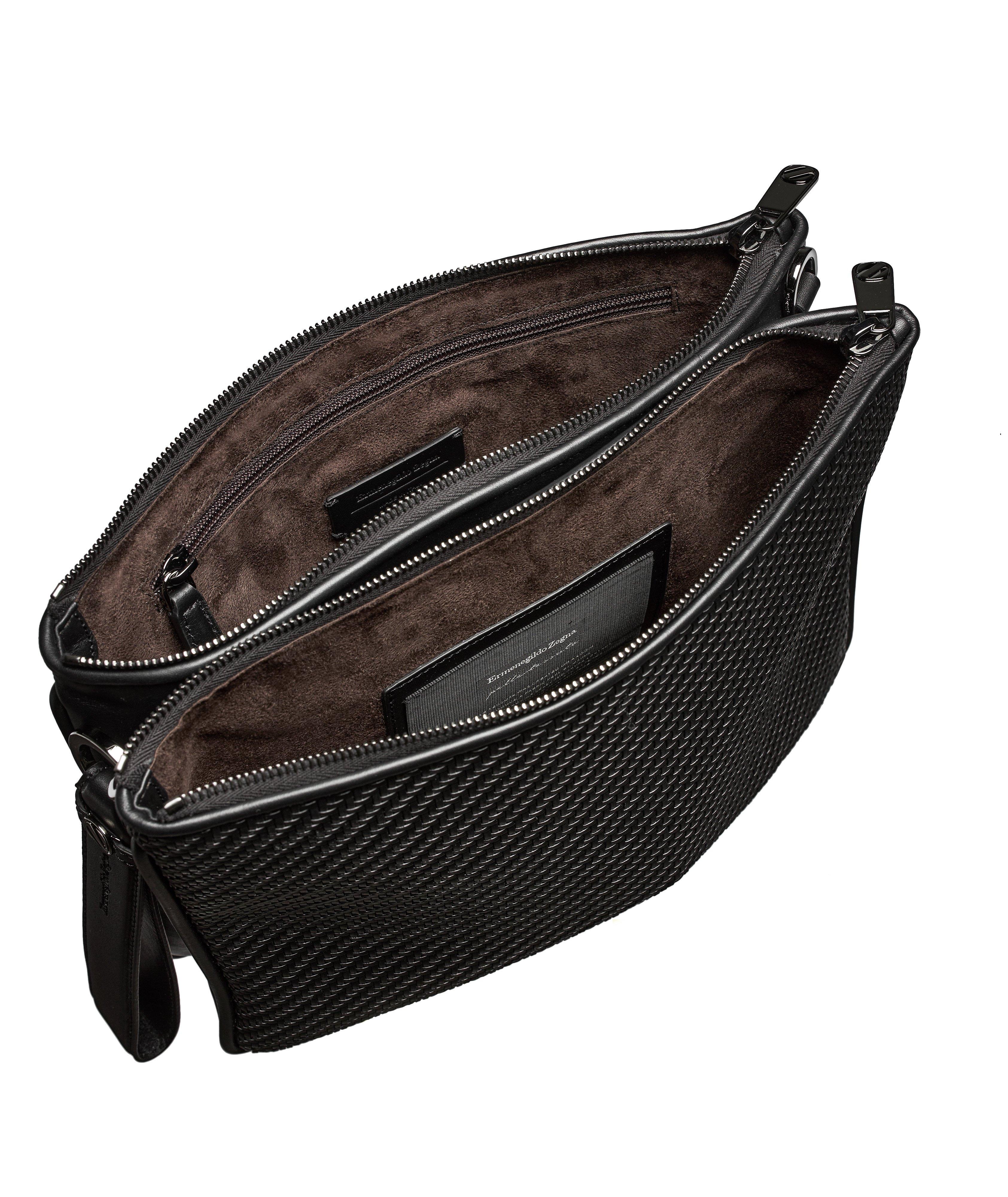 Sac messager en cuir tressé Pelletessuta image 1