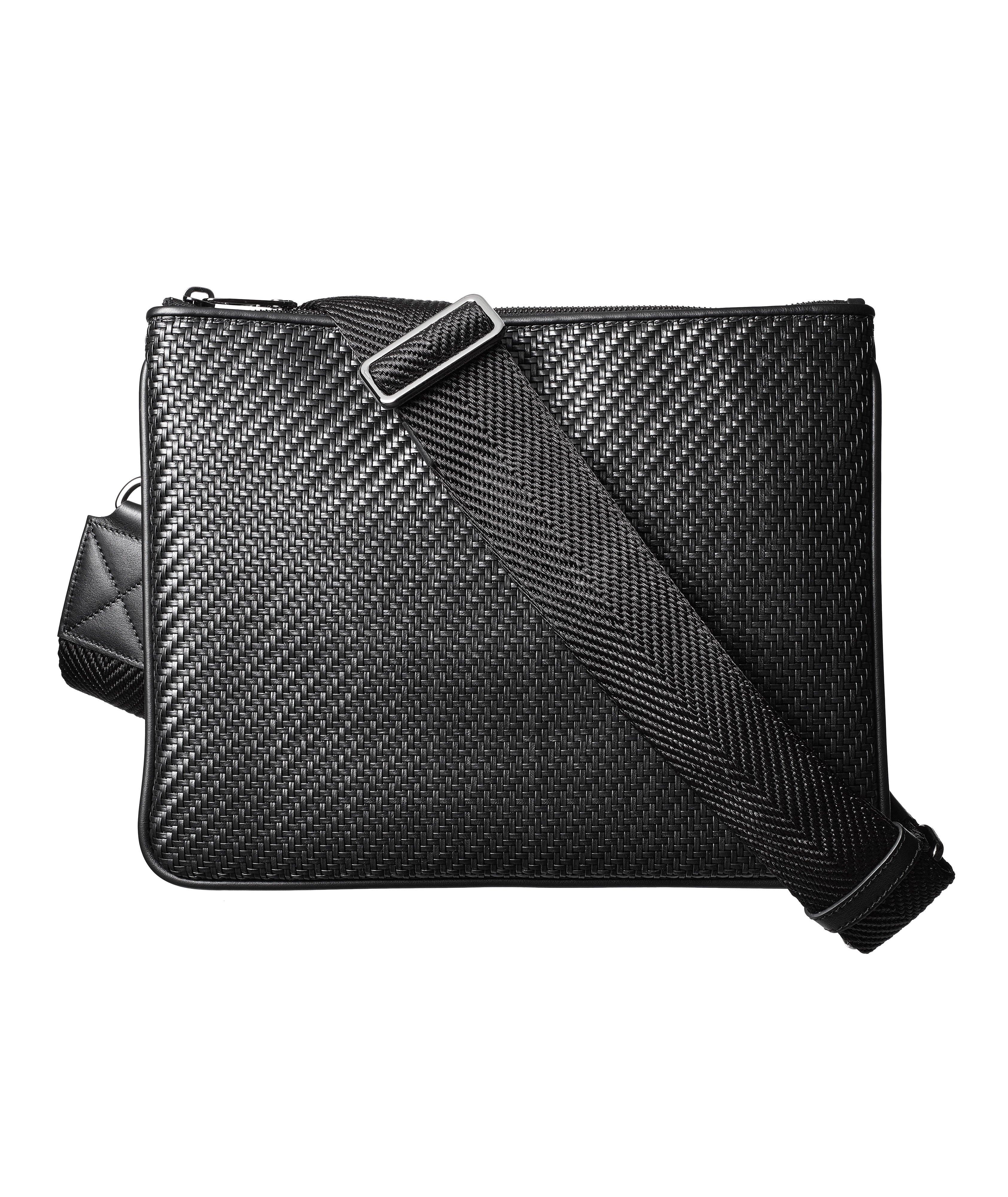 Sac messager en cuir tressé Pelletessuta image 0