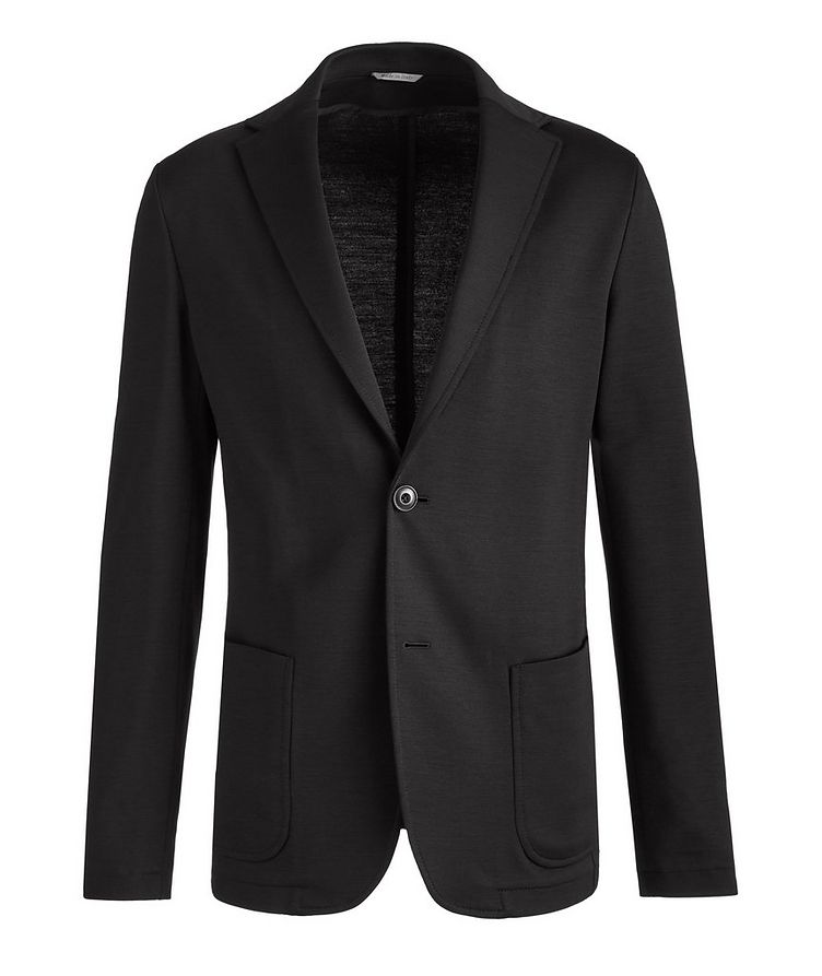 Unconstructed Stretch-Wool Blend Jersey Sports Jacket  image 0