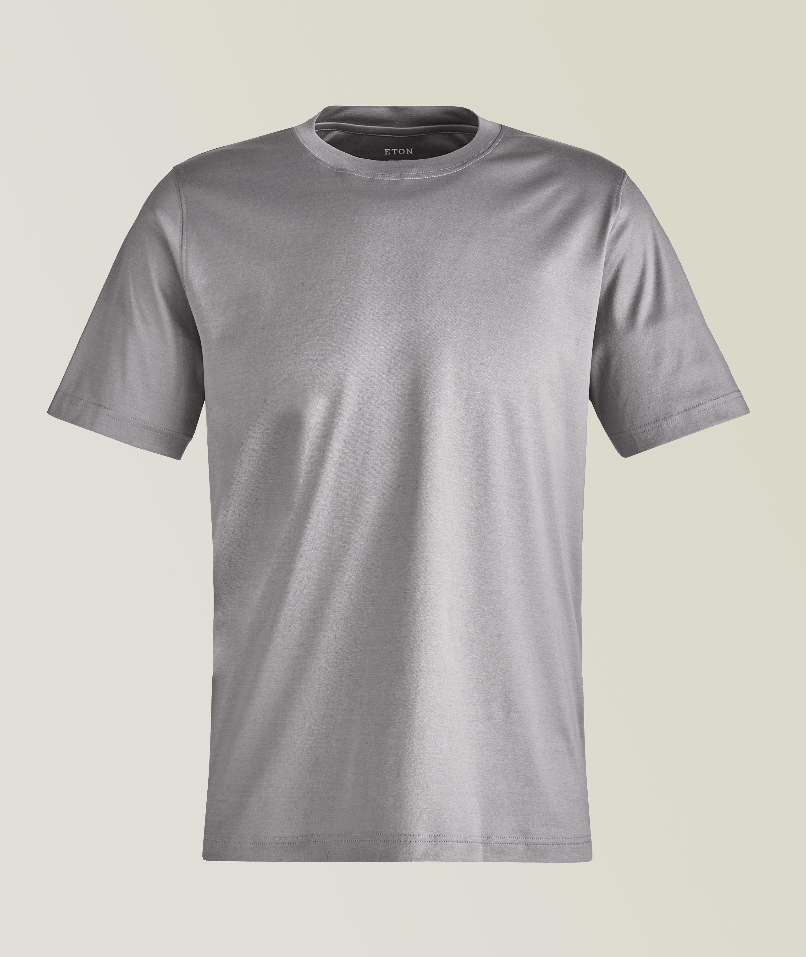 新品未使用】Etavirp Logo T-Shirt. ash grey Eton Slim Fit Jersey T-Shirt | T-Shirts | Harry Rosen